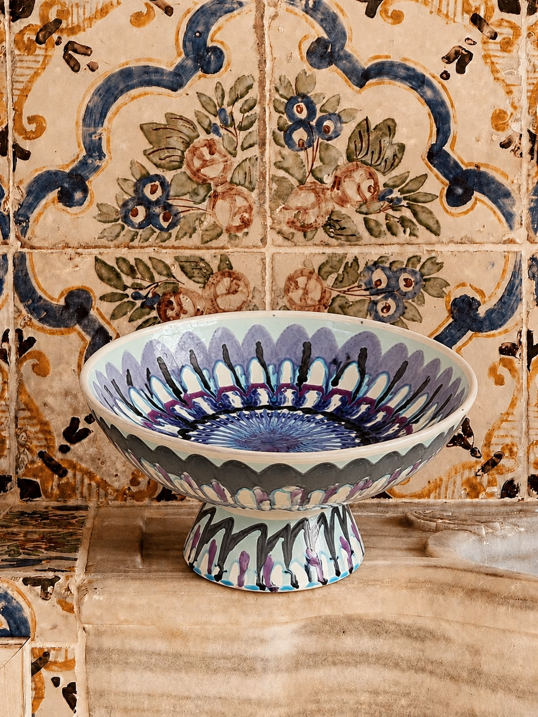 Handmade Italian Ceramic High Bowl 30 cm | Studio Riviera