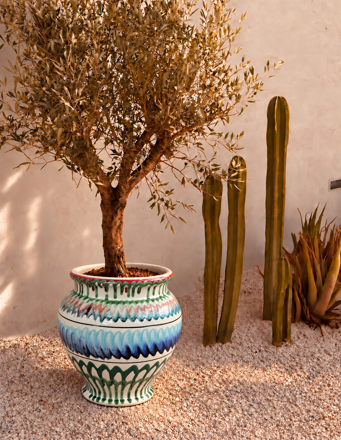 Italian Ceramic Planter | Handmade Outdoor Pot 38cm