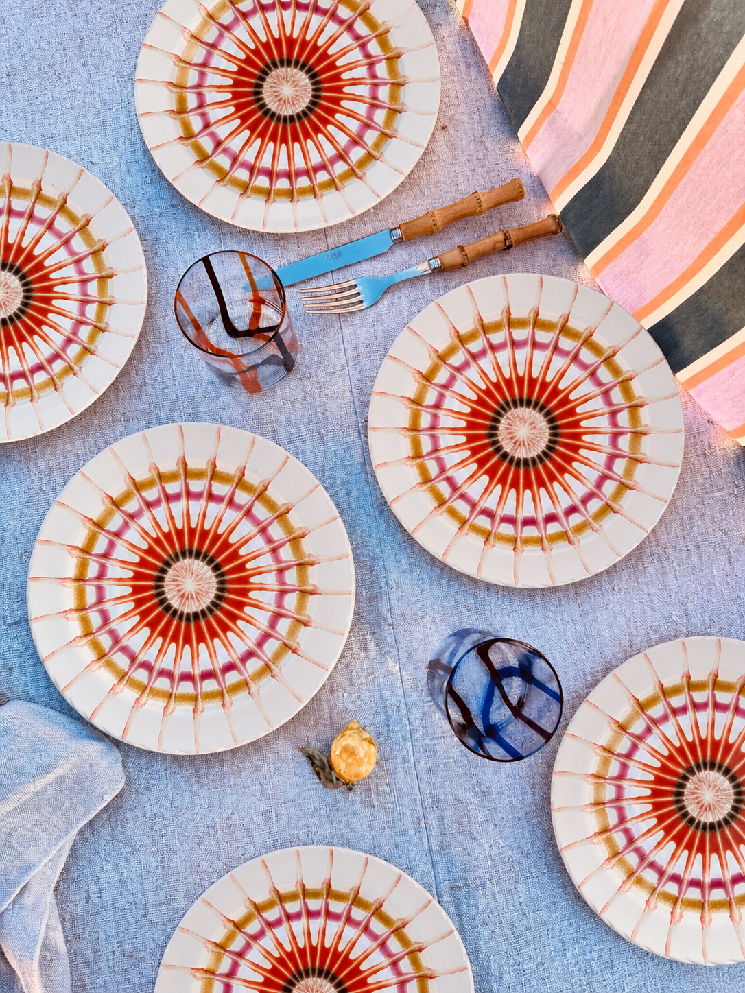 Handmade Italian Dinner Plates 27 cm | Set of 6