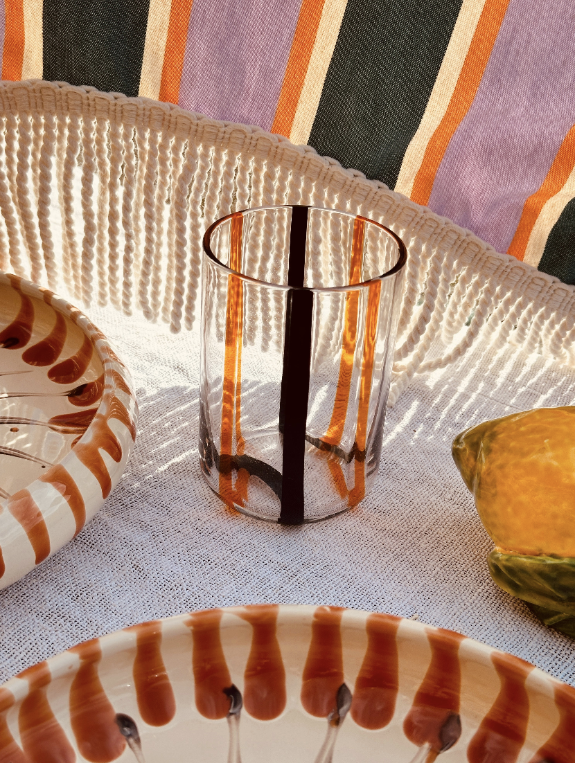 Handmade Venetian Tumbler Glass | Italian Mouth-Blown Glass