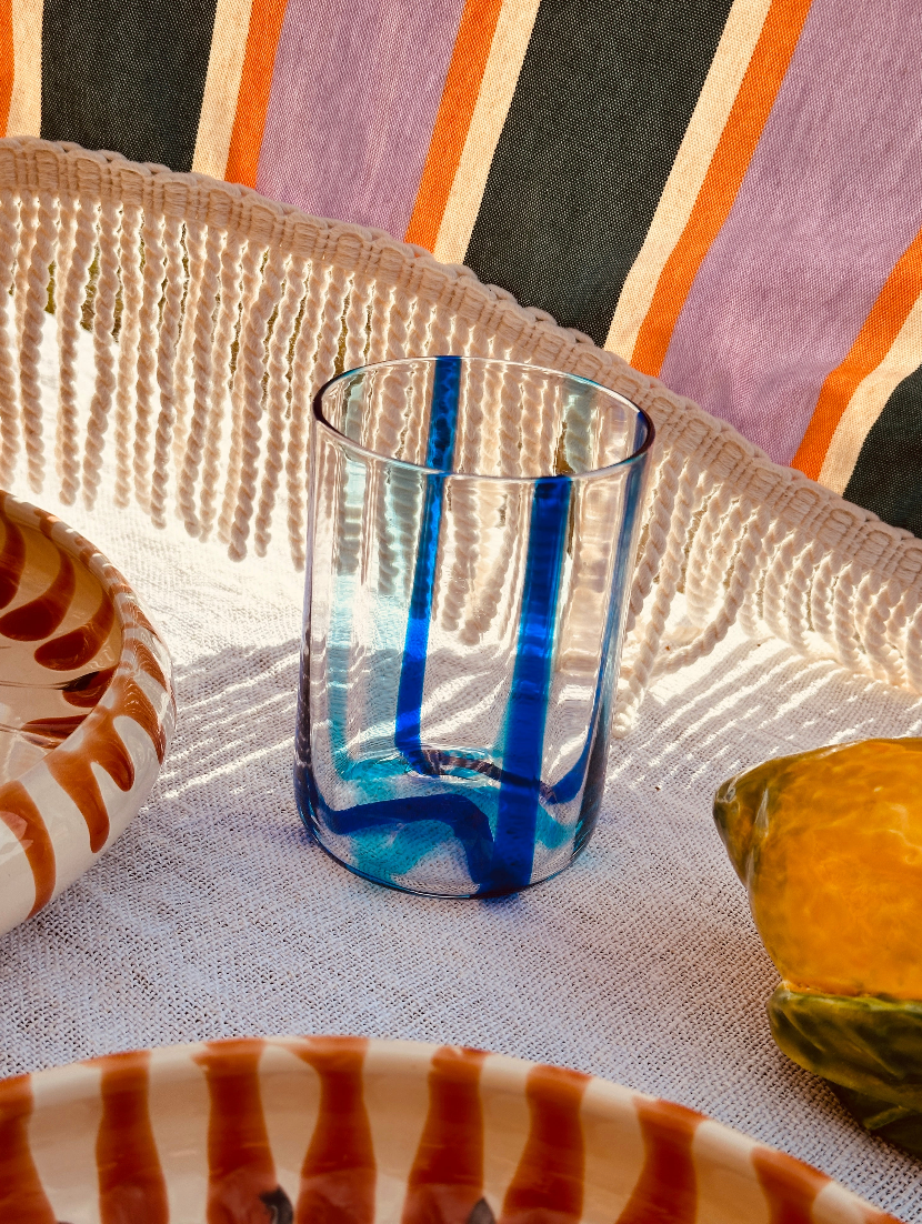 Handmade Venetian Tumbler Glass | Italian Mouth-Blown Glass