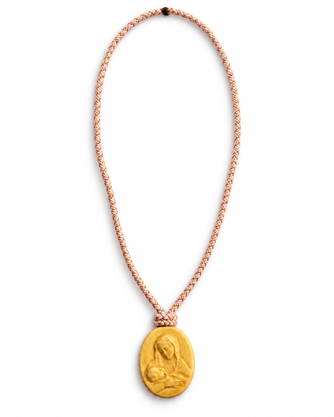 Mrs. Riviera's handmade & unique Ceramic Talisman Necklace "Honey"