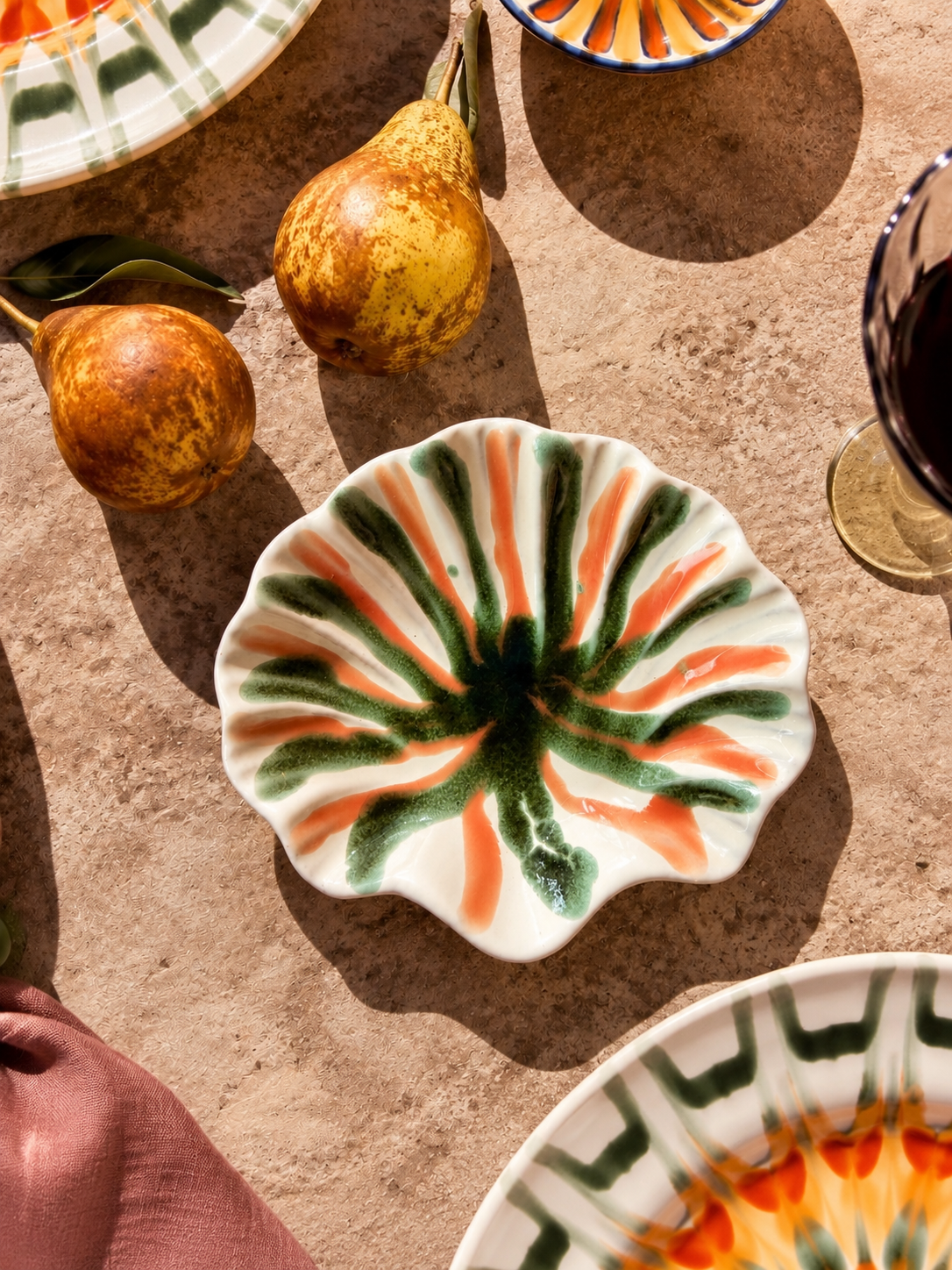 Handmade Italian Shell Bowl | Ceramic Olive & Jewelry Dish