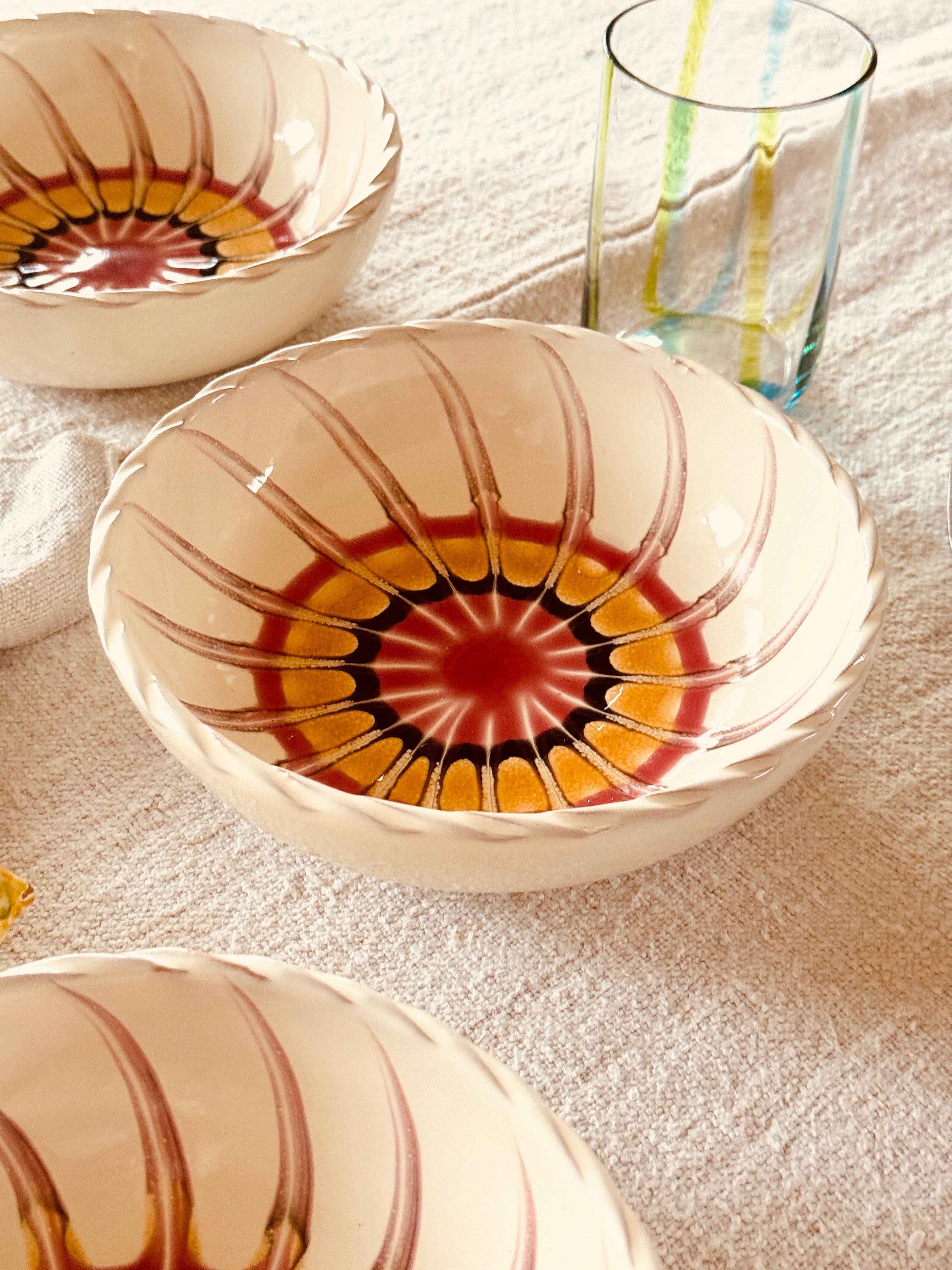 Handmade Italian Ceramic Pasta Bowl 19 cm | Psychodelic Collection