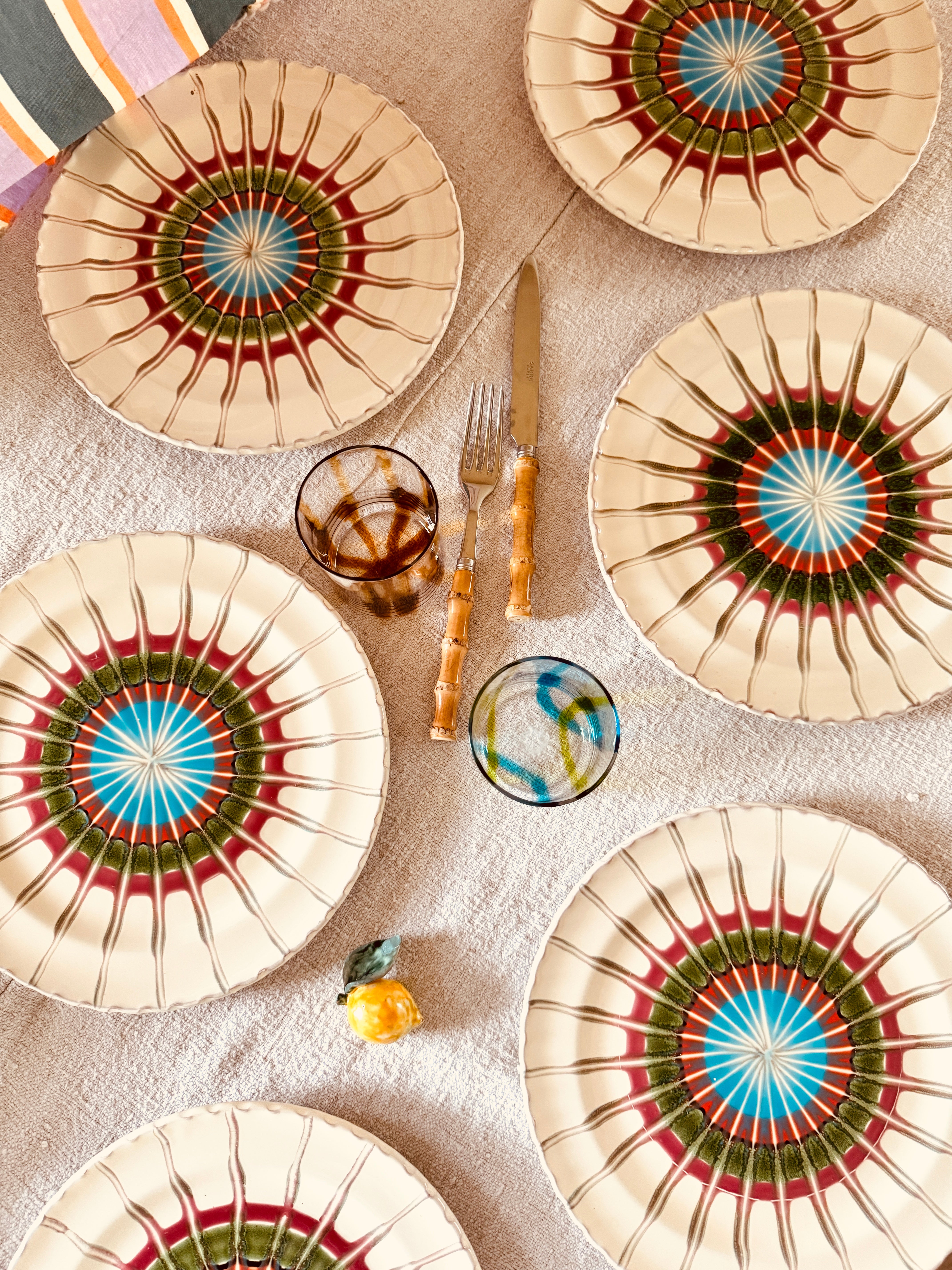 Handmade Italian Dinner Plates 27 cm | Set of 6