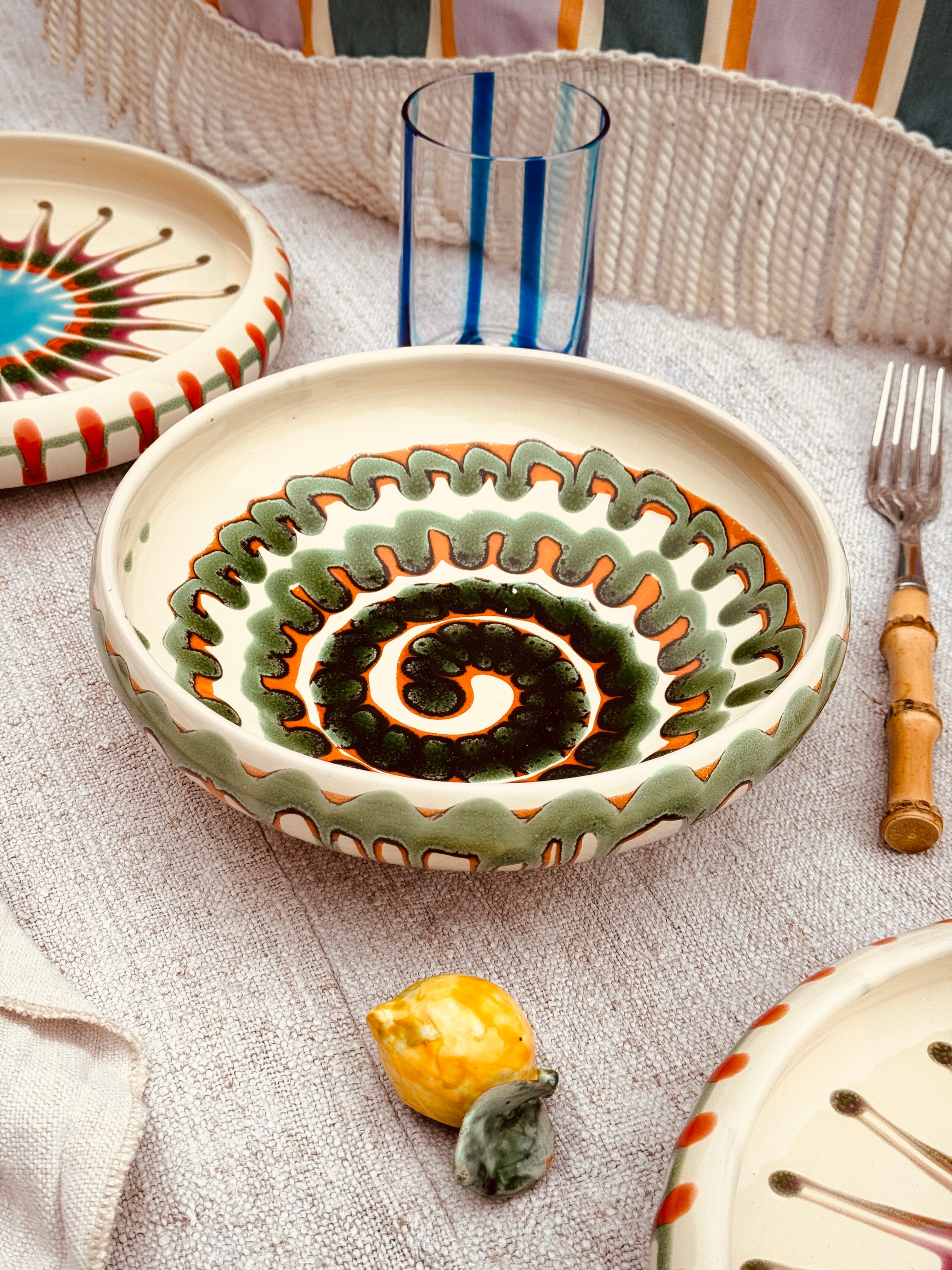 UNIQUE PIECE Psychodelic Bowl – 21 cm “Bordo Tornito”