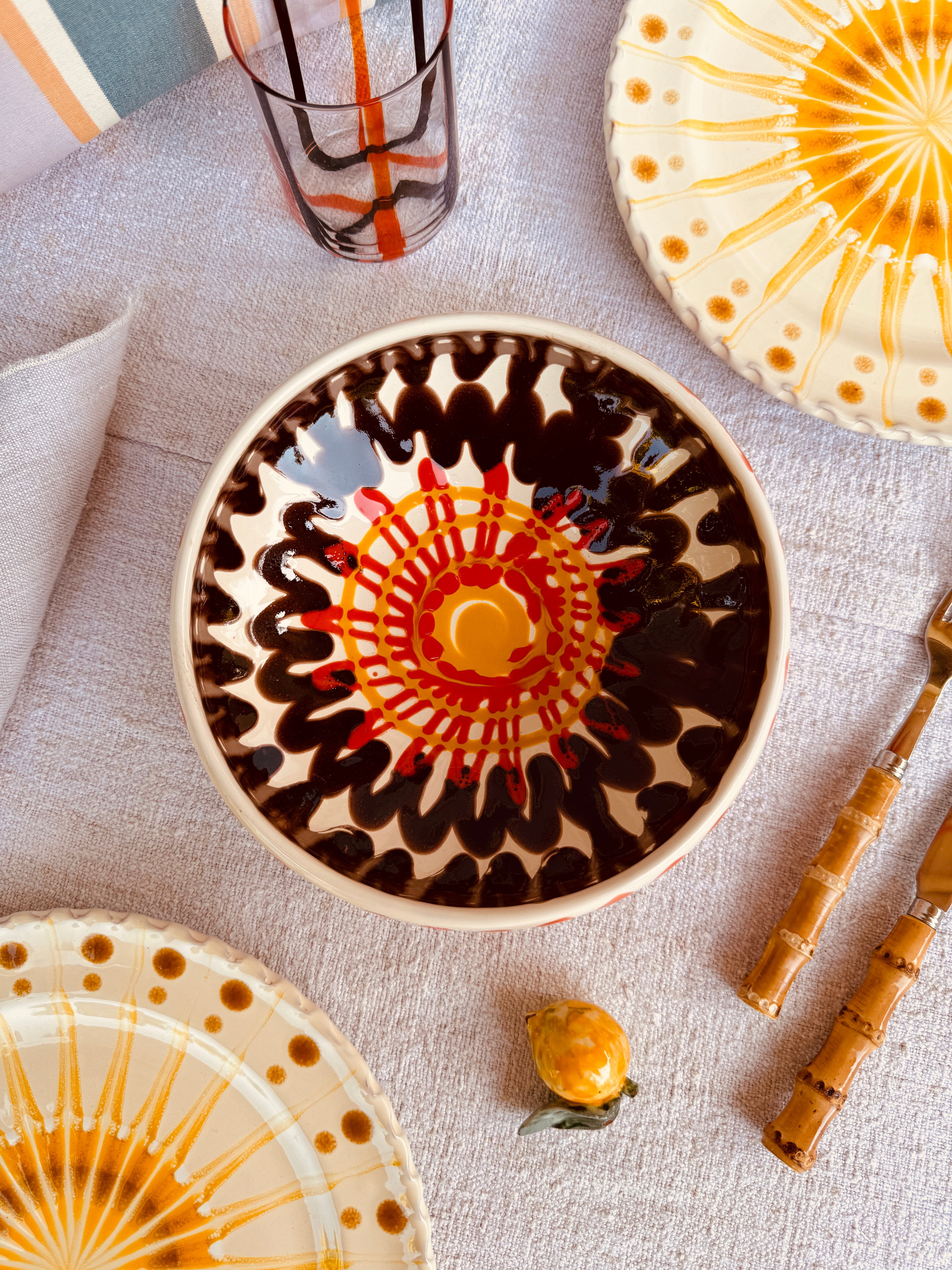 UNIQUE PIECE Psychodelic Bowl – 21 cm “Bordo Tornito”