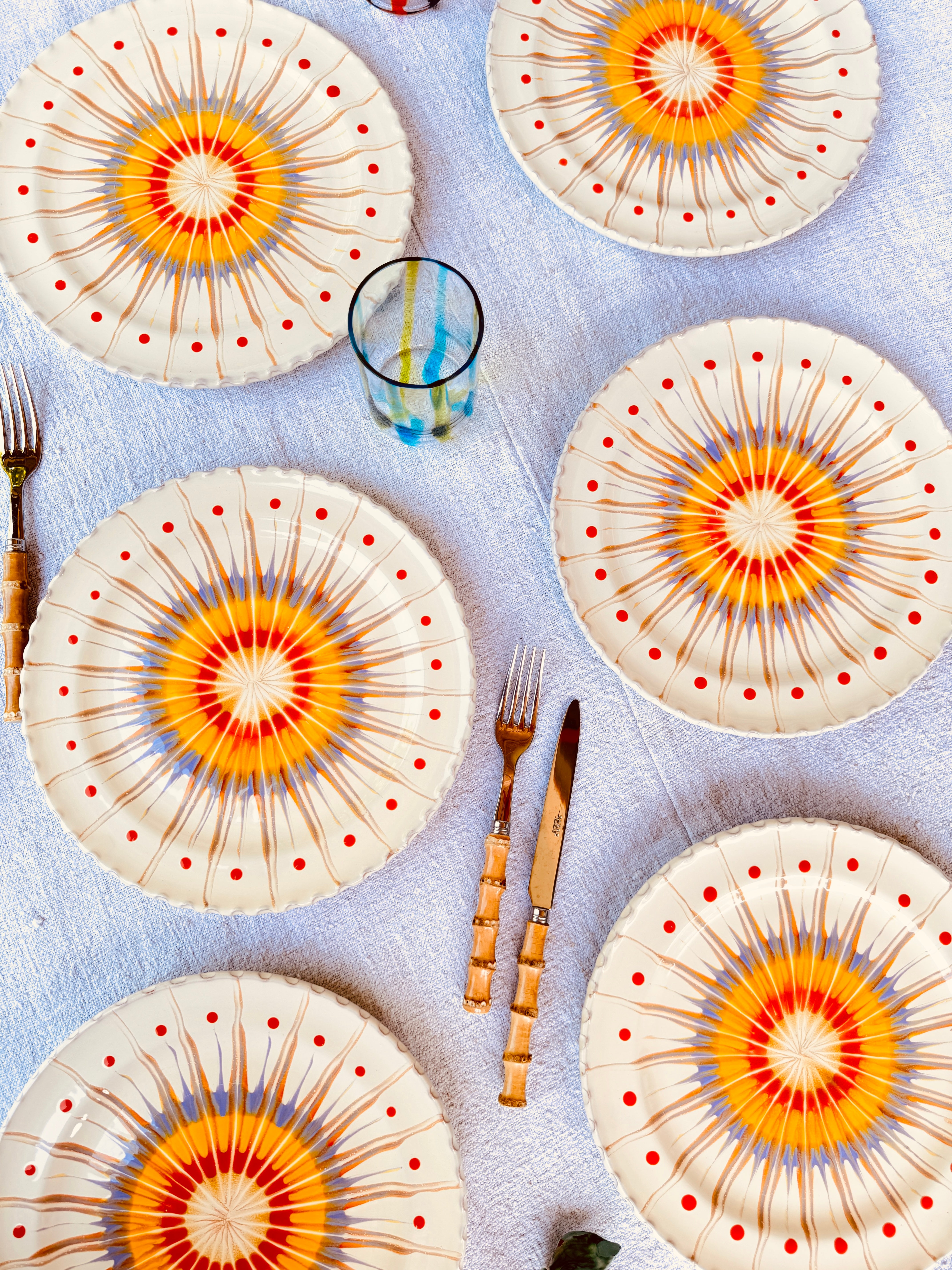 Handmade Italian Dinner Plates 27 cm | Set of 6