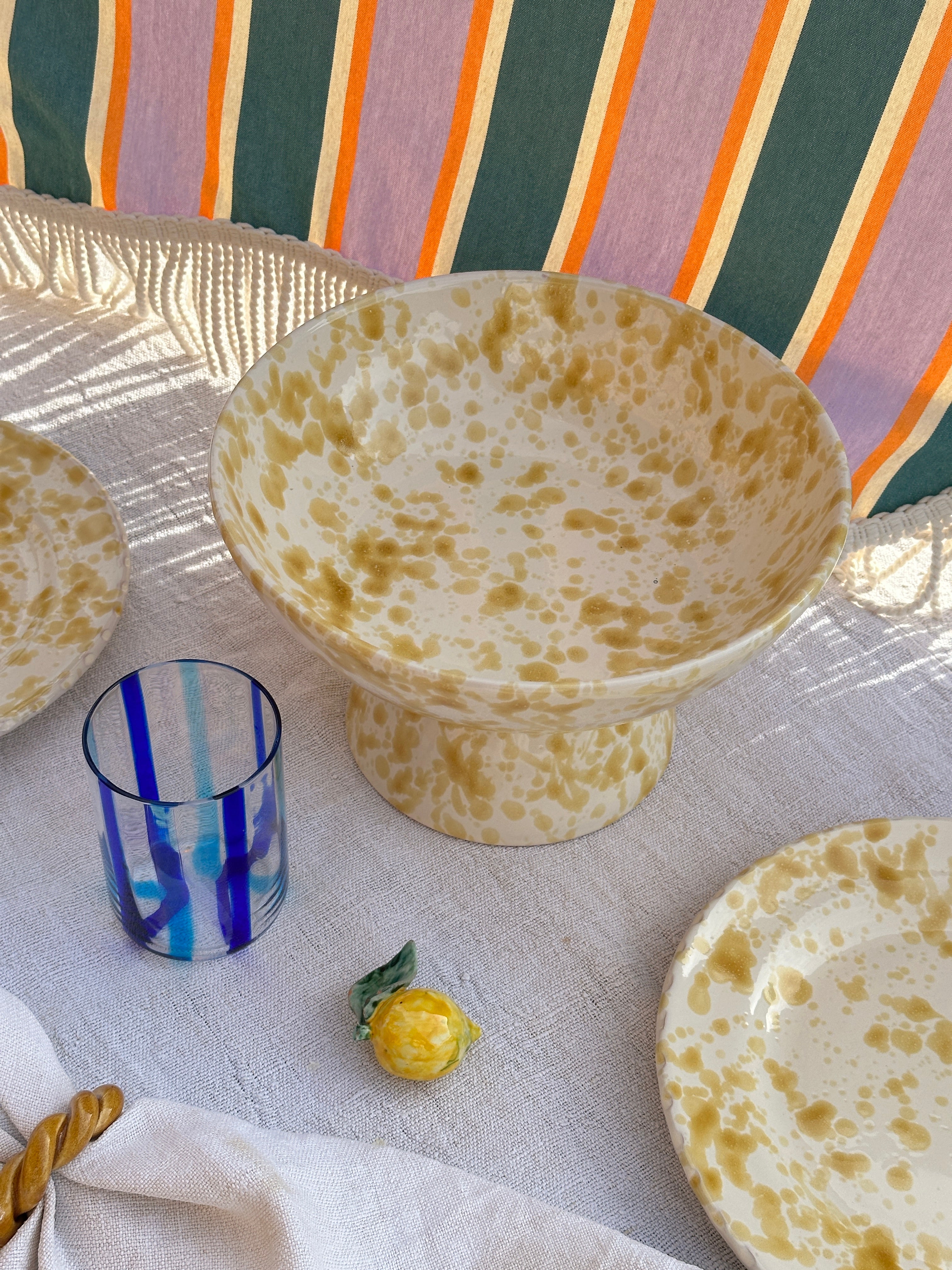 Schizzato High Bowl 26cm with "Honey" Dots