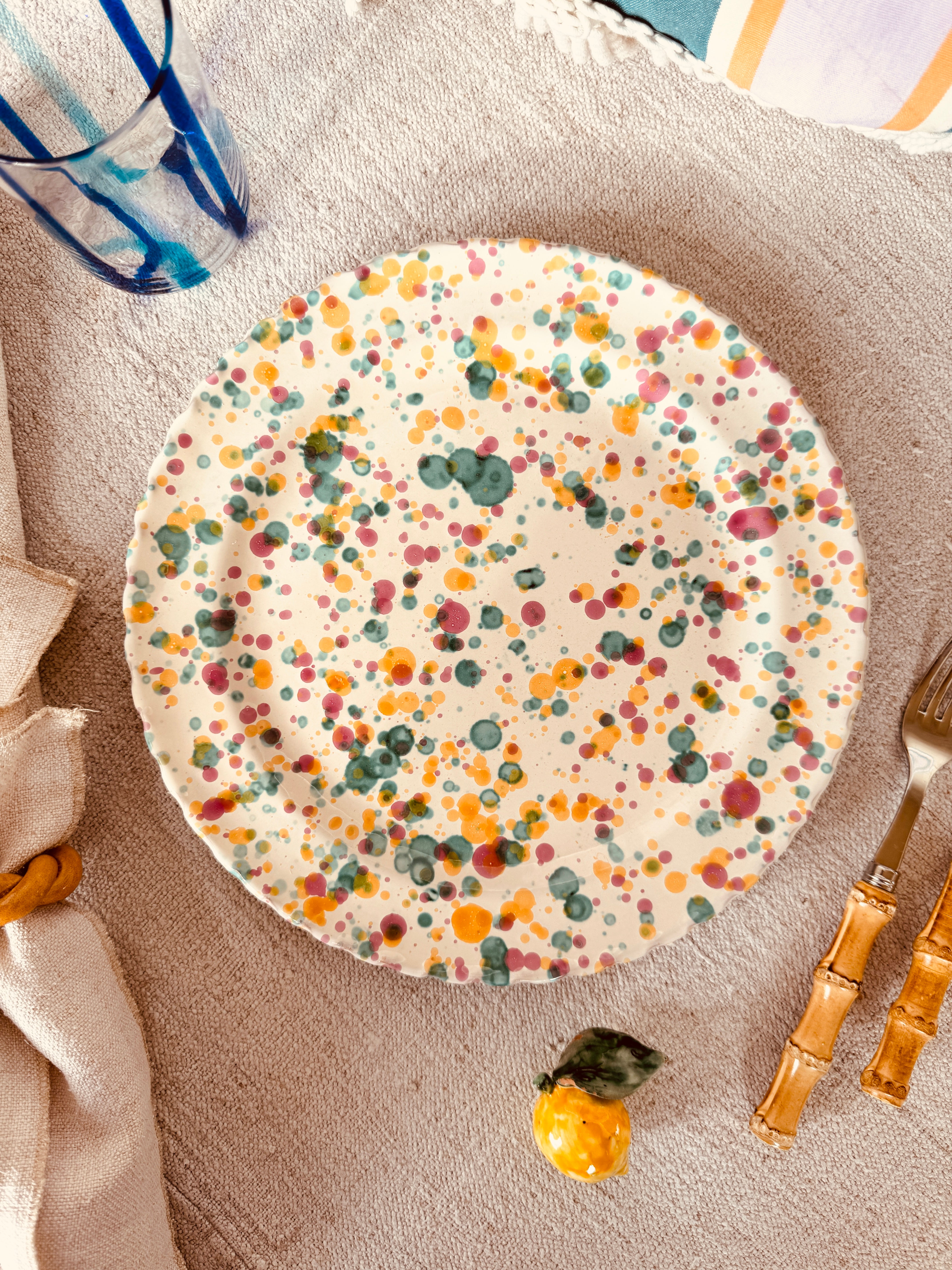 Dinner Plate Schizzato "Colori Fantasia" 27cm