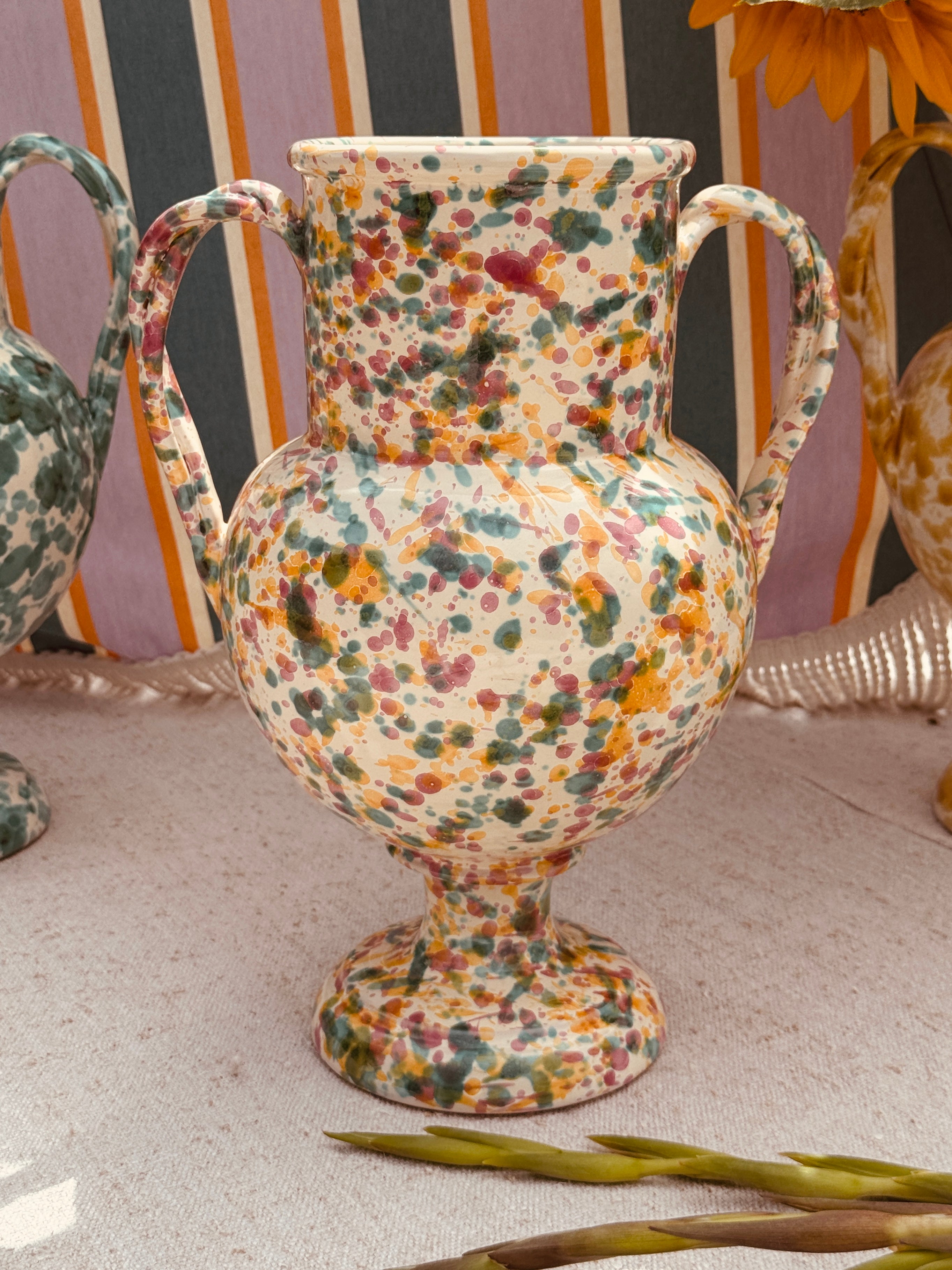 Schizzato Vaso 34cm "Colori Fantasia" - UNIQUE PIECE