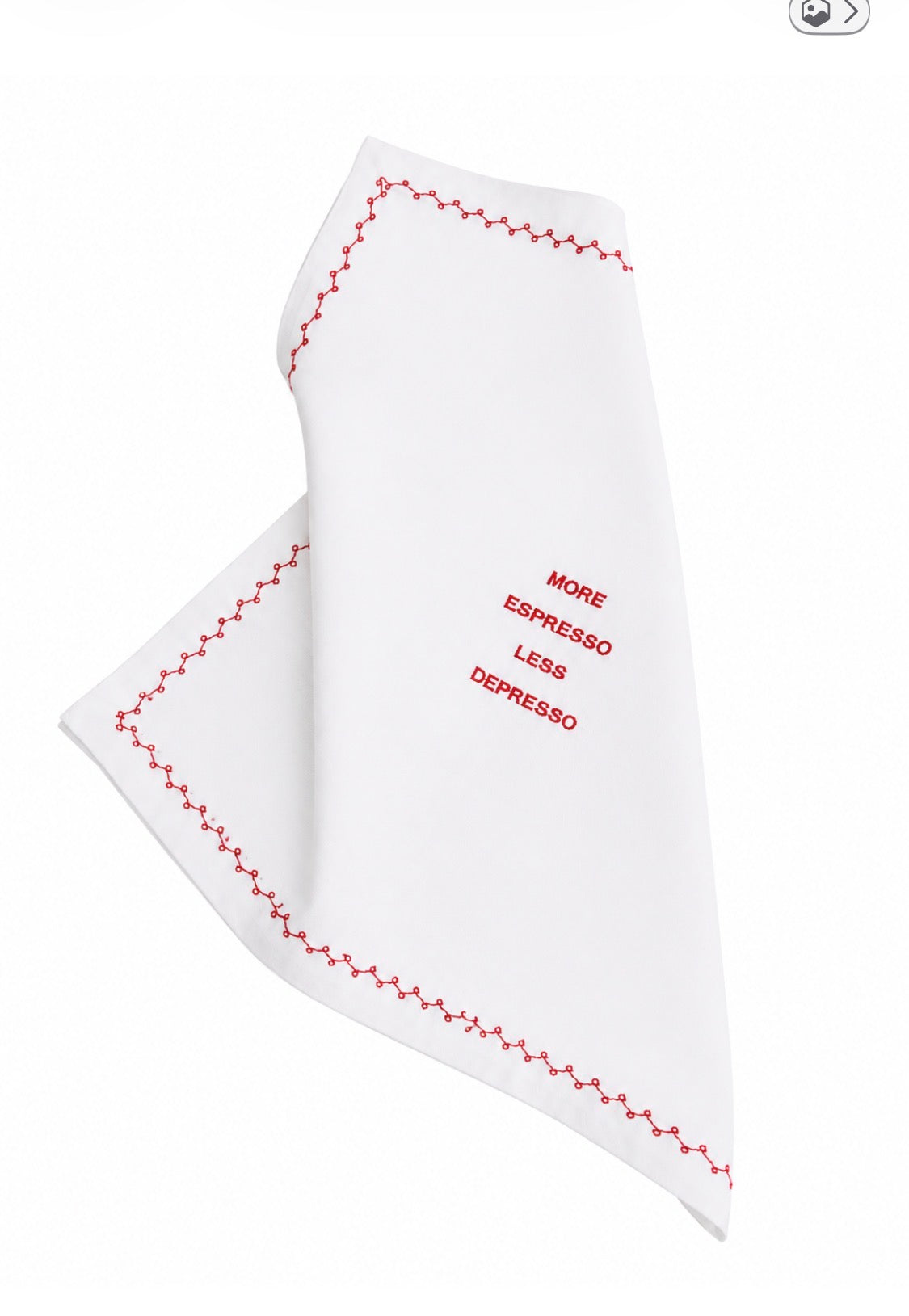 Handmade Italian Cotton/ LinenNapkins Set of 6 "La Dolce Vita Quotes Collection"