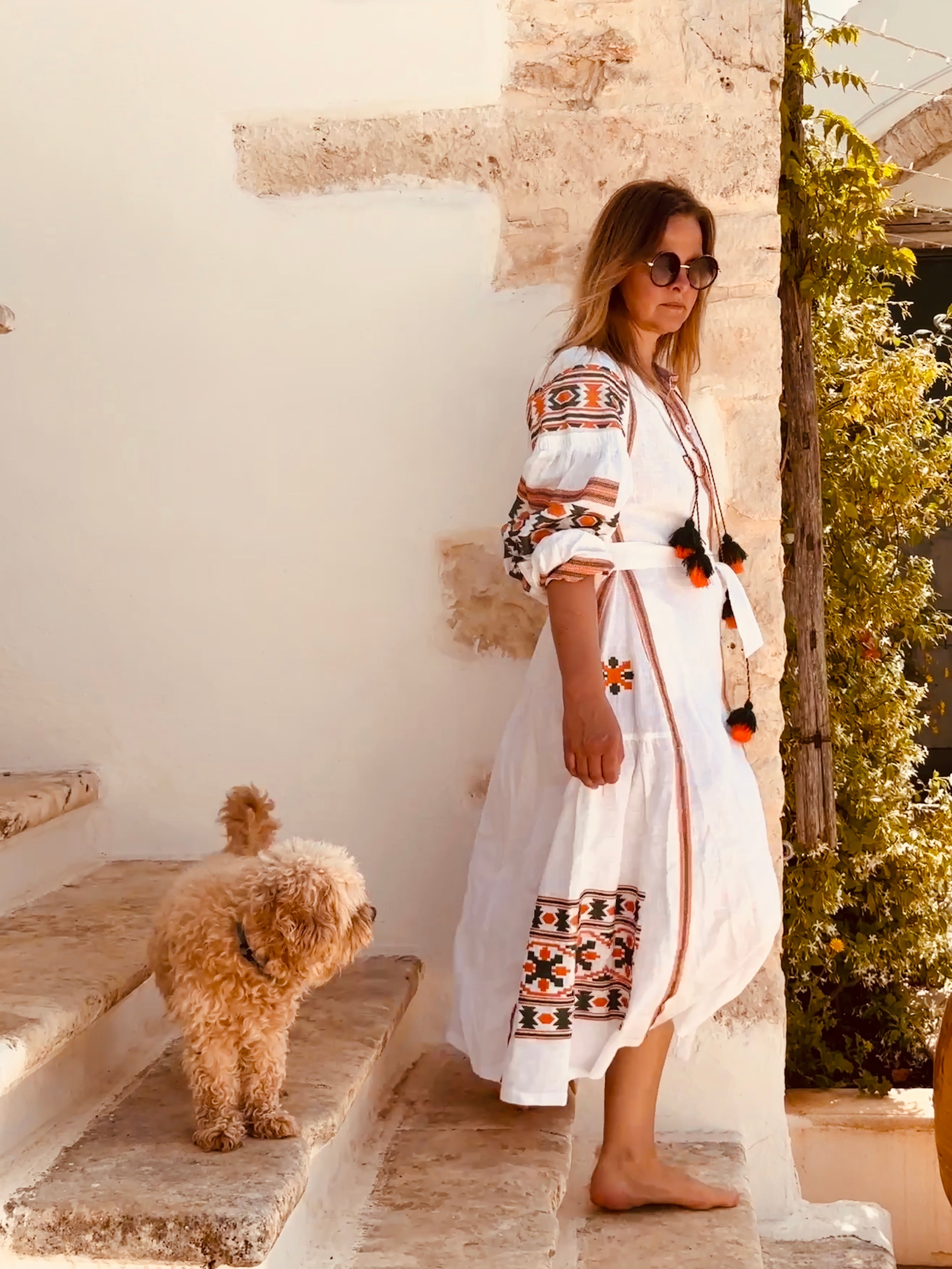 Bohemian Rapsody - Mrs.Riviera Summer Dress "White Lotus" Size1