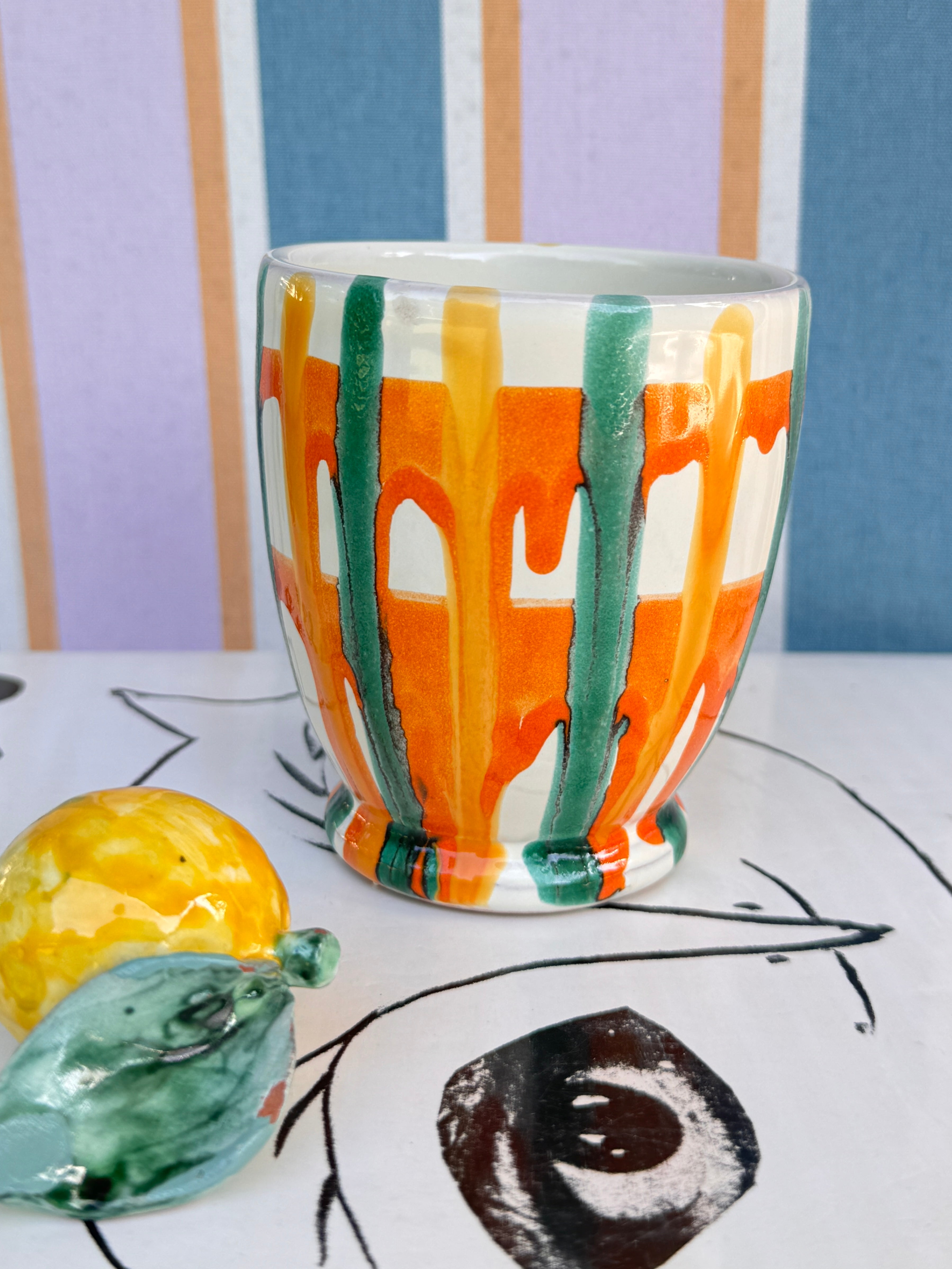 Handmade Italian Cappuccino Mug | Ceramic Cup from Puglia