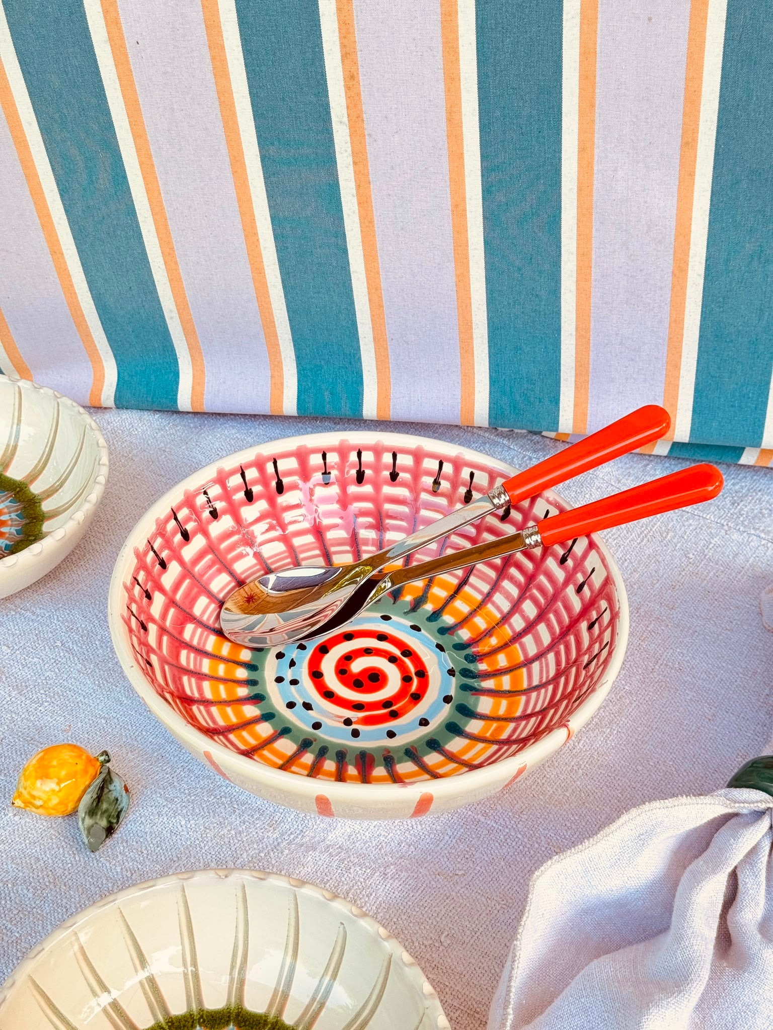 Handmade Italian Salad Bowl 26 cm | Ceramic Serving Bowl