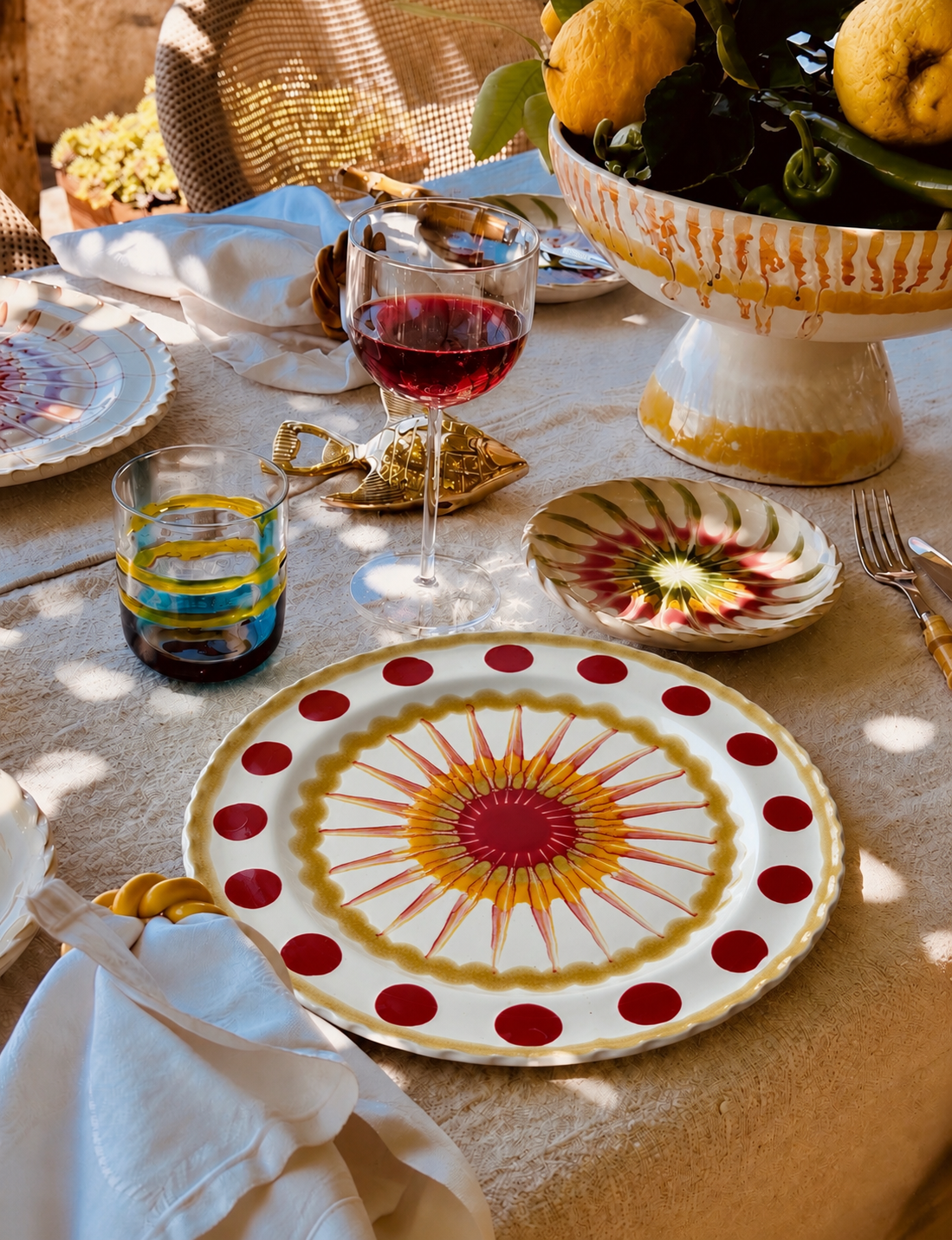 Handmade Italian Dinner Plate 27 cm | Large Ceramic Plate "Mutti Edition"