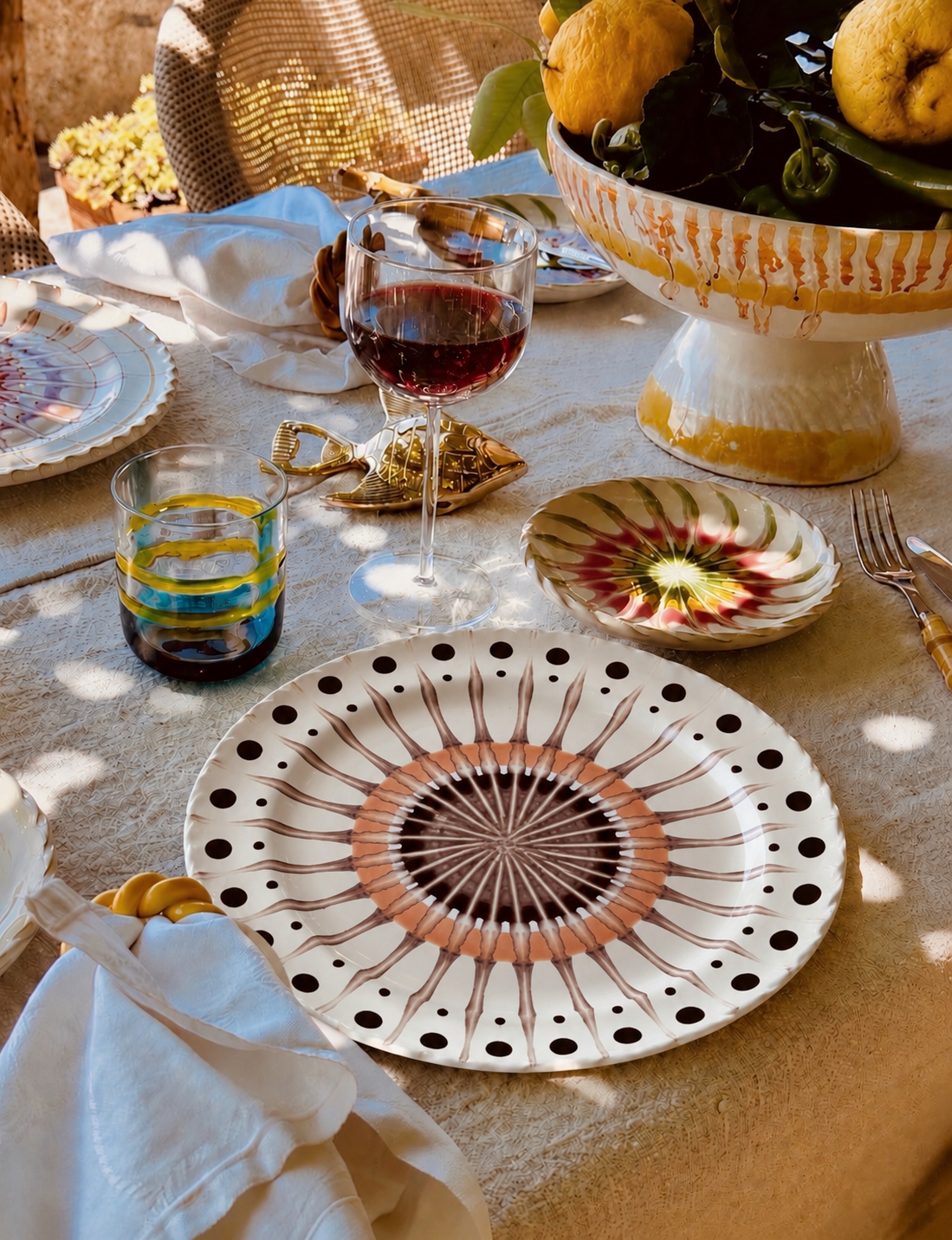 Handmade Italian Dinner Plate 27 cm | Large Ceramic Plate