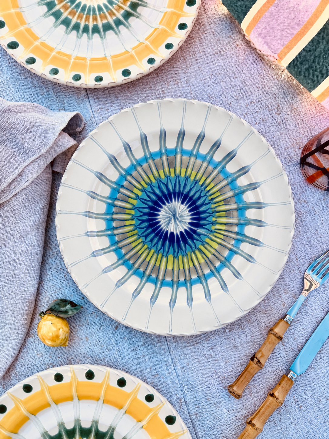 Handmade Italian Dinner Plate 27 cm | Large Ceramic Plate