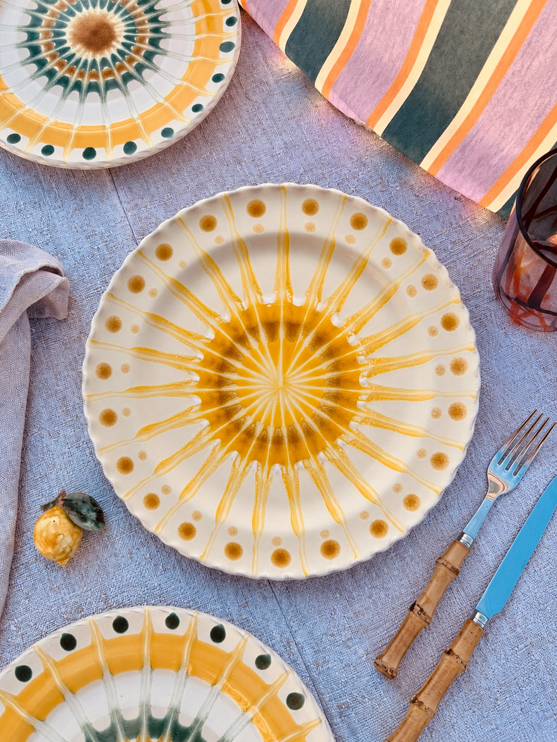 Handmade Italian Dinner Plate 27 cm | Large Ceramic Plate