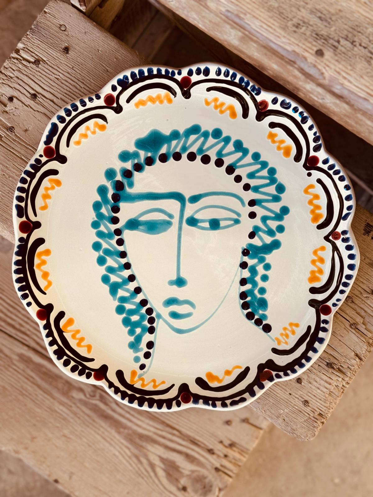 Psychodelic & Viso Serving Plate  "Casina Trovanza" Unique Piece