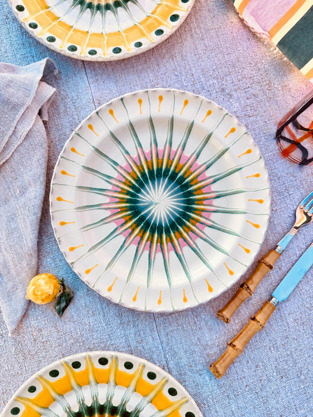 Handmade Italian Dinner Plate 27 cm | Large Ceramic Plate