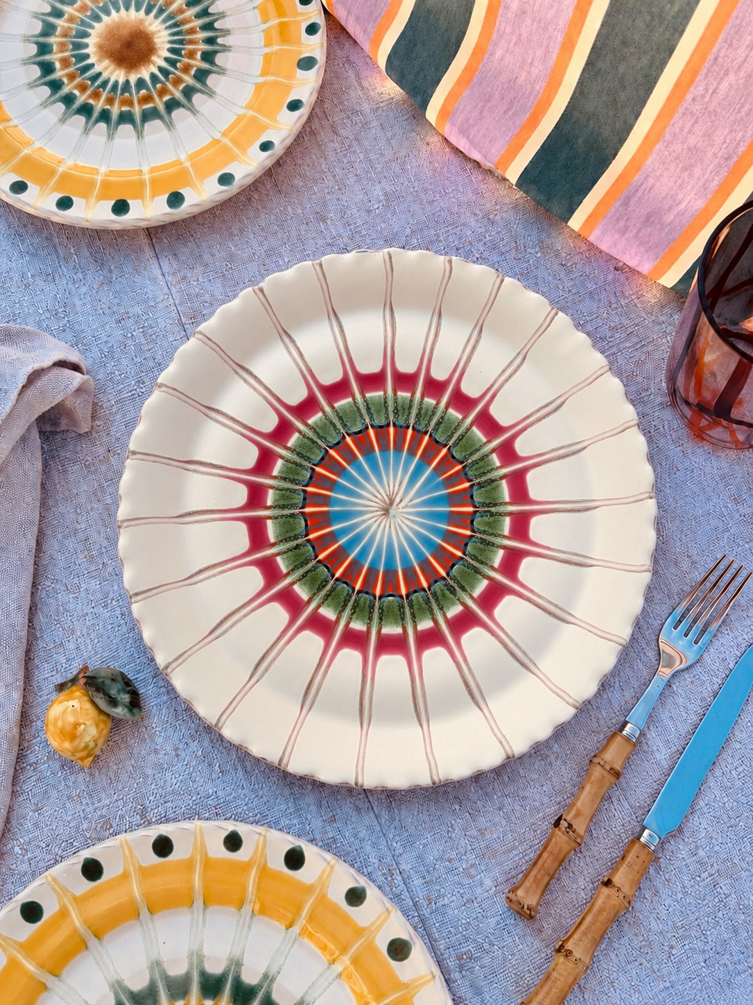 Handmade Italian Dinner Plate 27 cm | Large Ceramic Plate