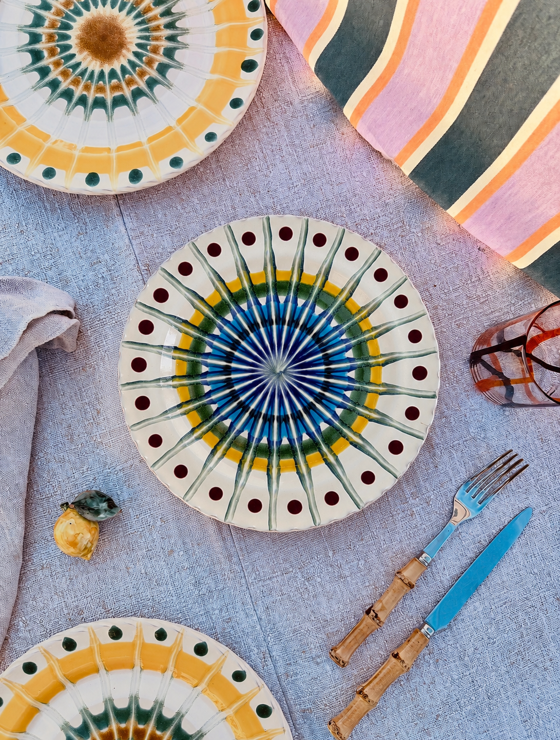 Handmade Italian Dinner Plate 27 cm | Large Ceramic Plate