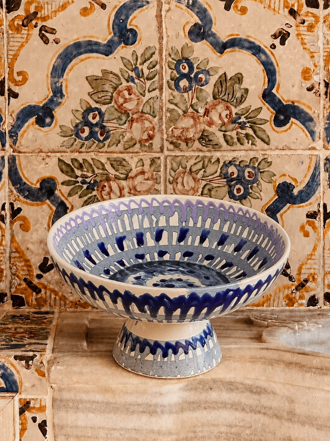 Handmade Italian Ceramic High Bowl 30 cm | Studio Riviera