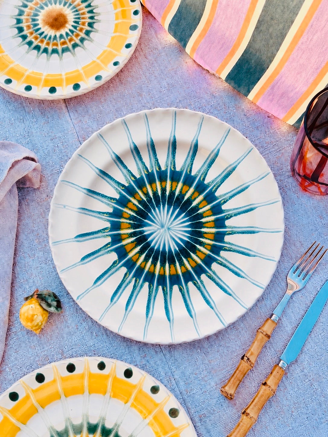 Handmade Italian Dinner Plate 27 cm | Large Ceramic Plate