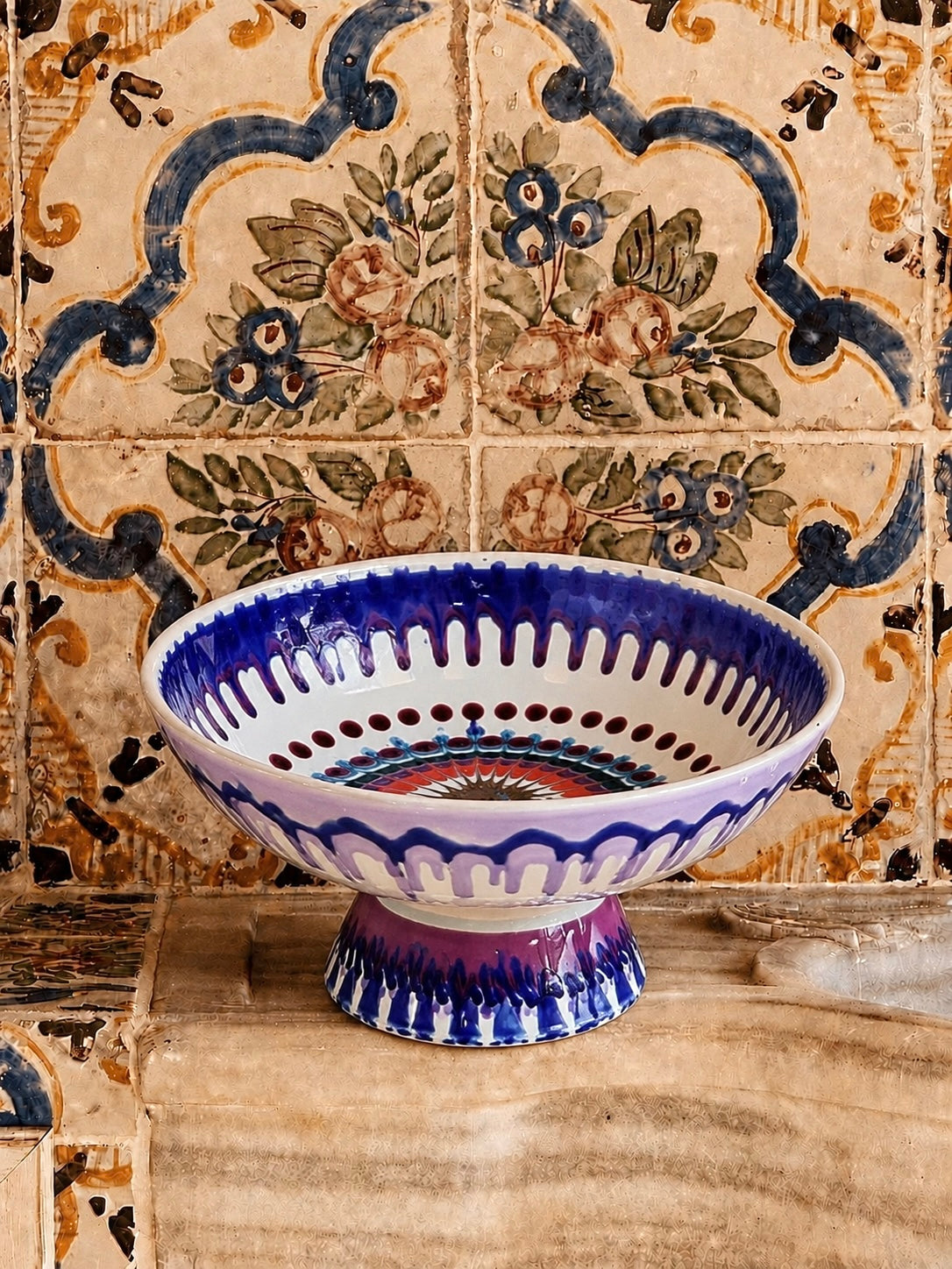 Handmade Italian Ceramic High Bowl 30 cm | Studio Riviera