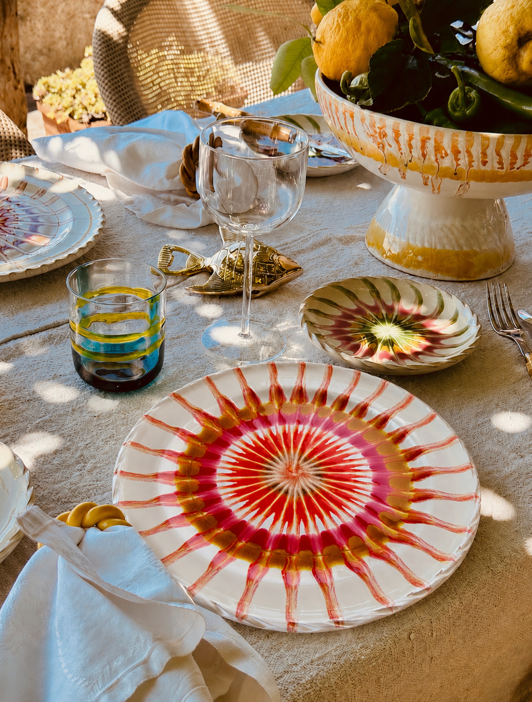 Handmade Italian Dinner Plate 27 cm | Large Ceramic Plate