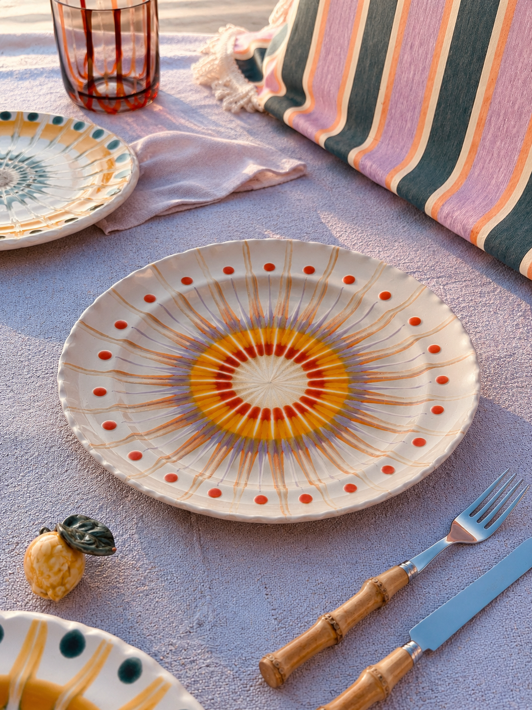 Handmade Italian Dinner Plate 27 cm | Large Ceramic Plate