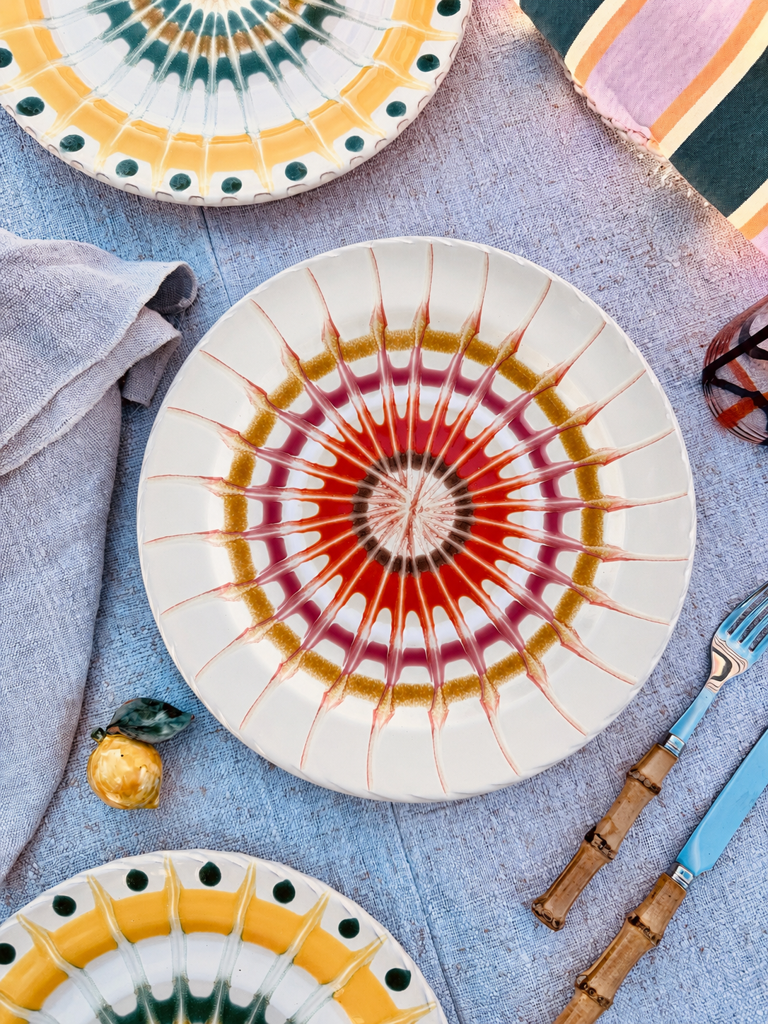 Handmade Italian Dinner Plates 27 cm | Set of 6
