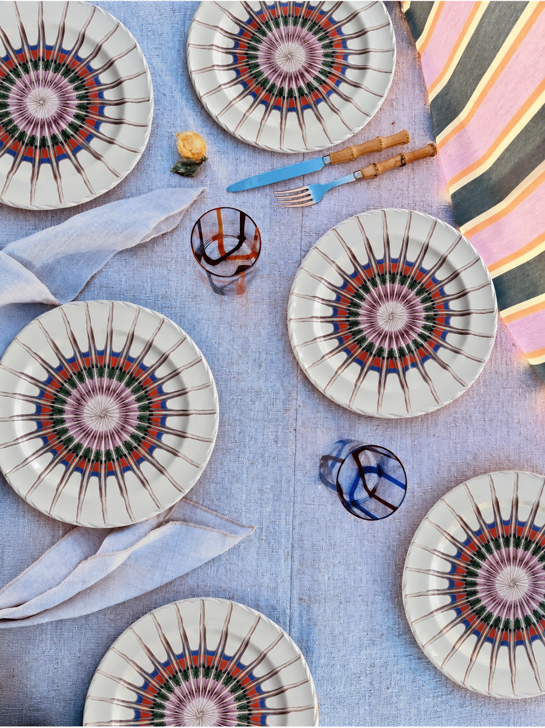 Dinner Plate – Set of 6 Handmade Ceramic Plates 27 cm