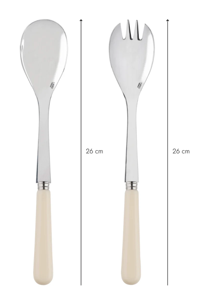 "Pop Avorio" Salad Cutlery Set of 2