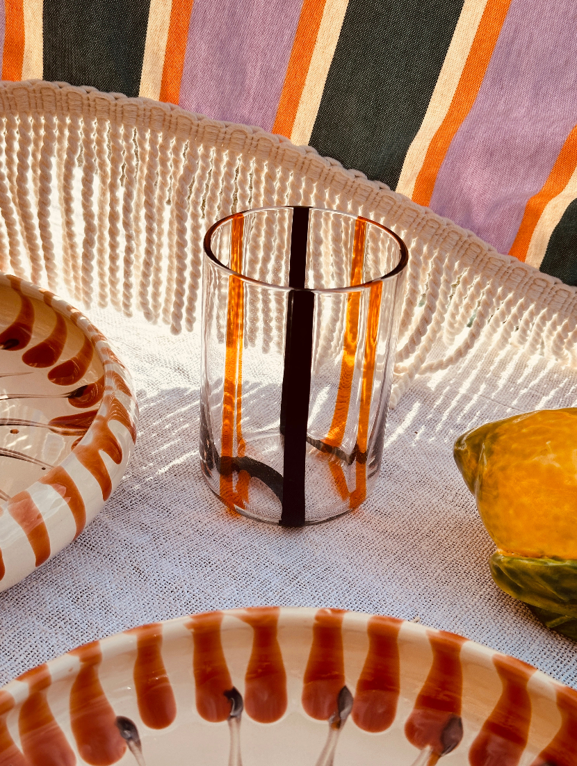 Handmade Venetian Tumbler Glass | Italian Mouth-Blown Glass