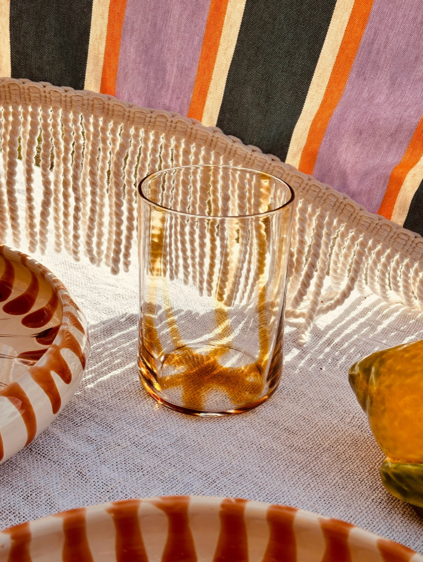 Handmade Venetian Tumbler Glass | Italian Mouth-Blown Glass
