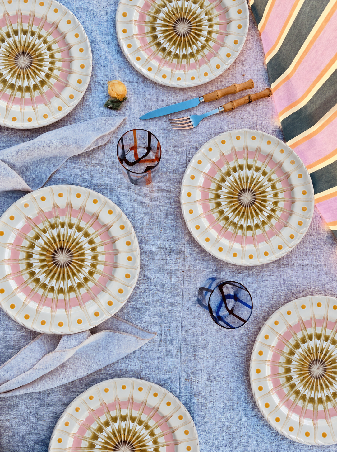 Dinner Plate – Set of 6 Handmade Ceramic Plates 27 cm
