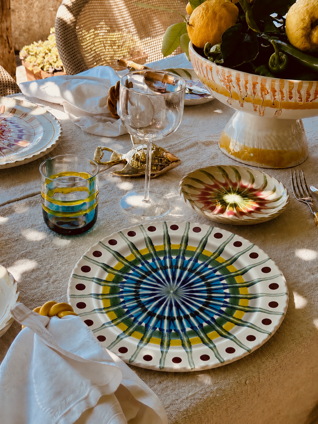 Handmade Italian Dinner Plate 27 cm | Large Ceramic Plate