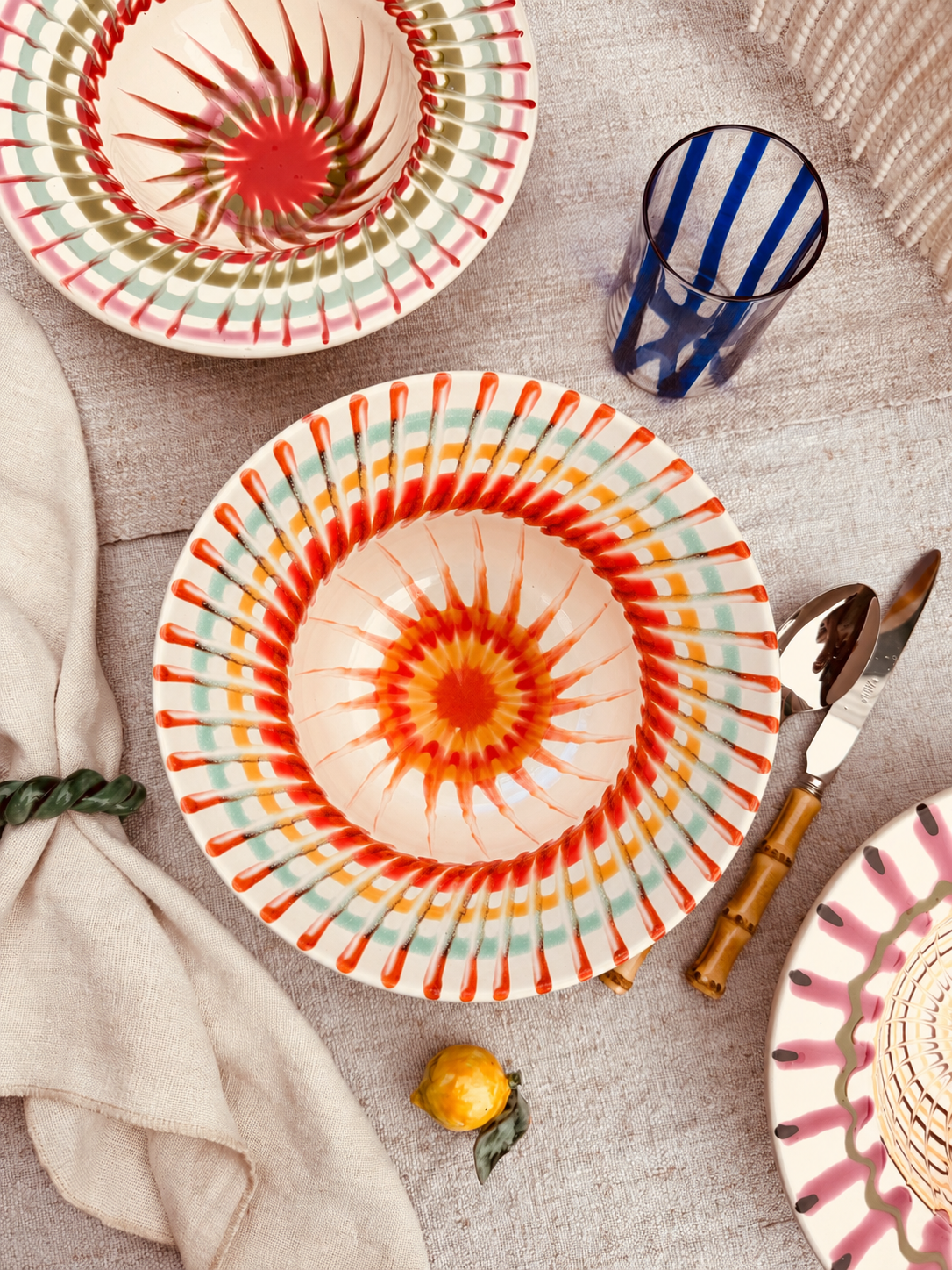 Handmade Italian Pasta Bowl 25 cm | Cappello di Prete