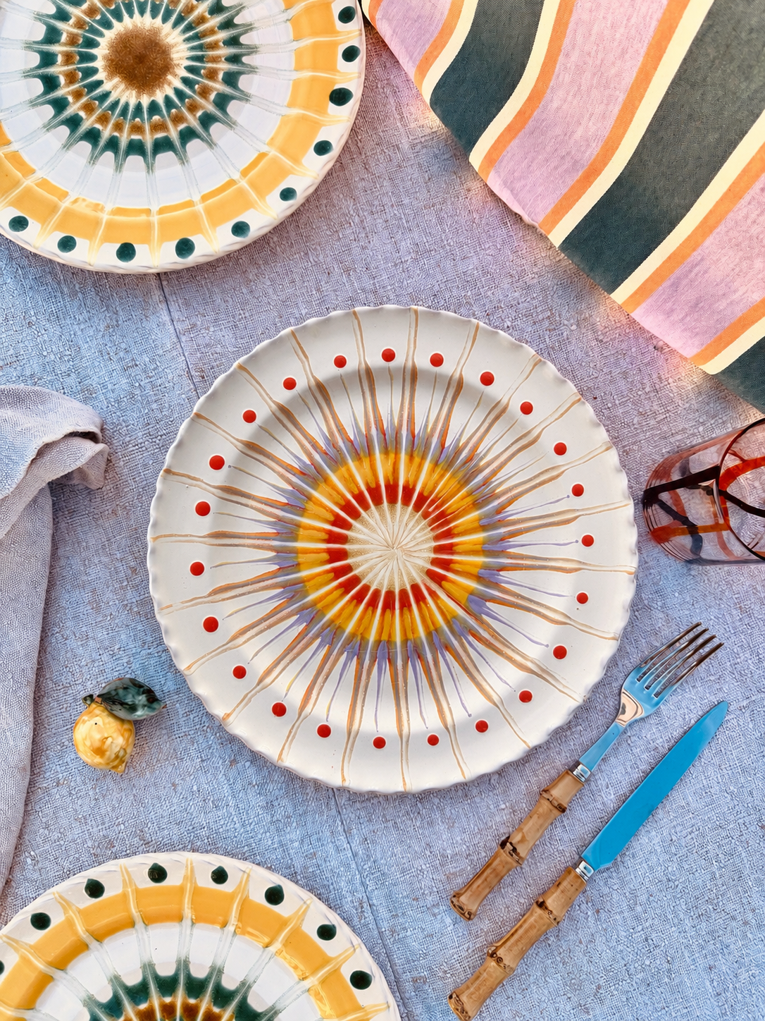 Handmade Italian Dinner Plate 27 cm | Large Ceramic Plate