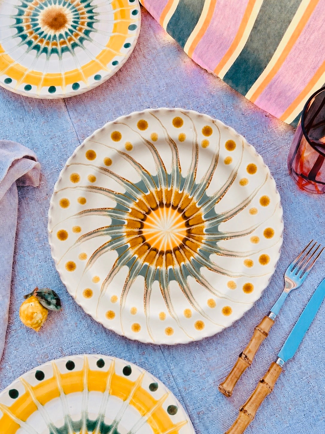 Handmade Italian Dinner Plate 27 cm | Large Ceramic Plate