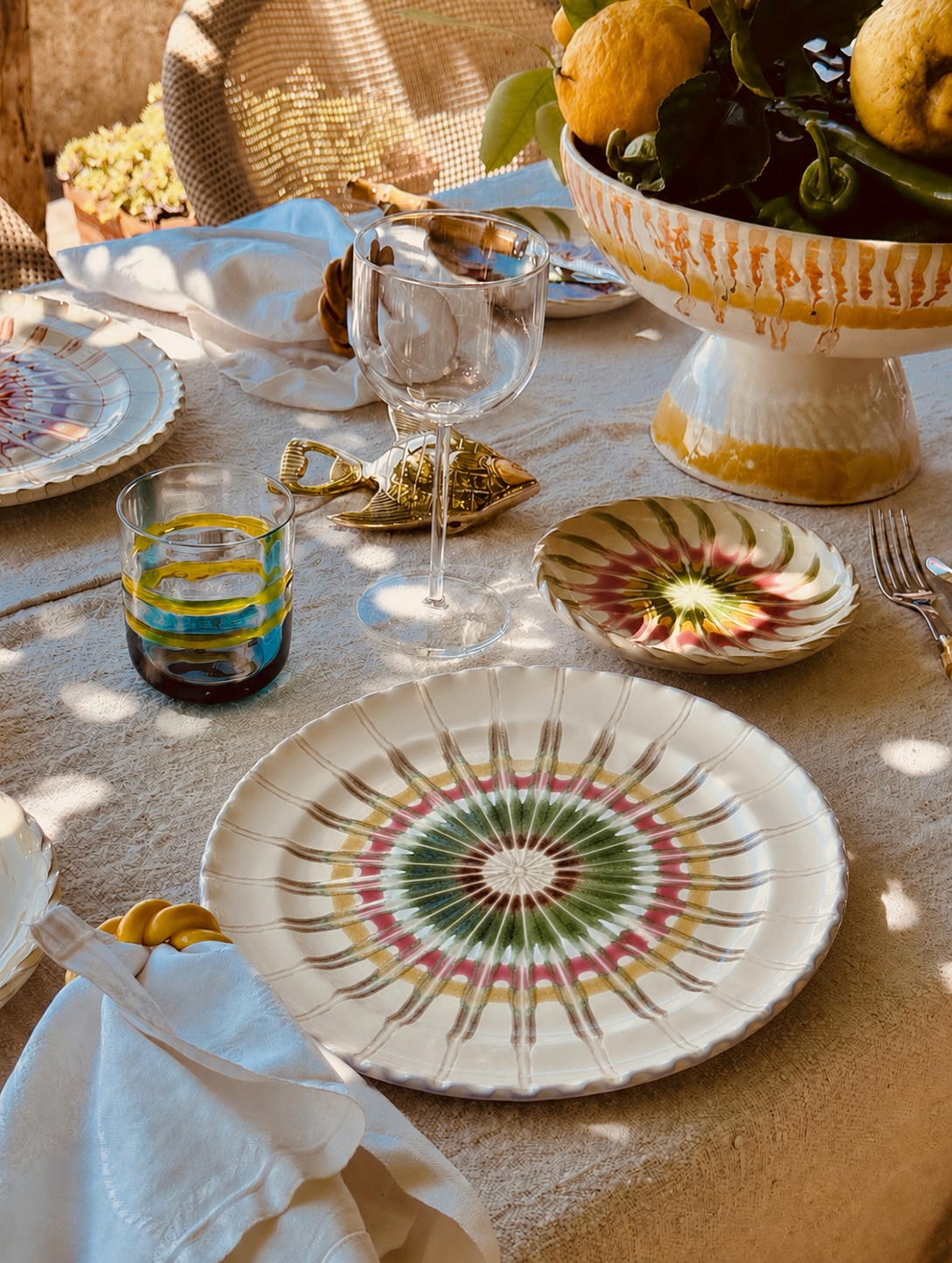 Handmade Italian Dinner Plate 27 cm | Large Ceramic Plate