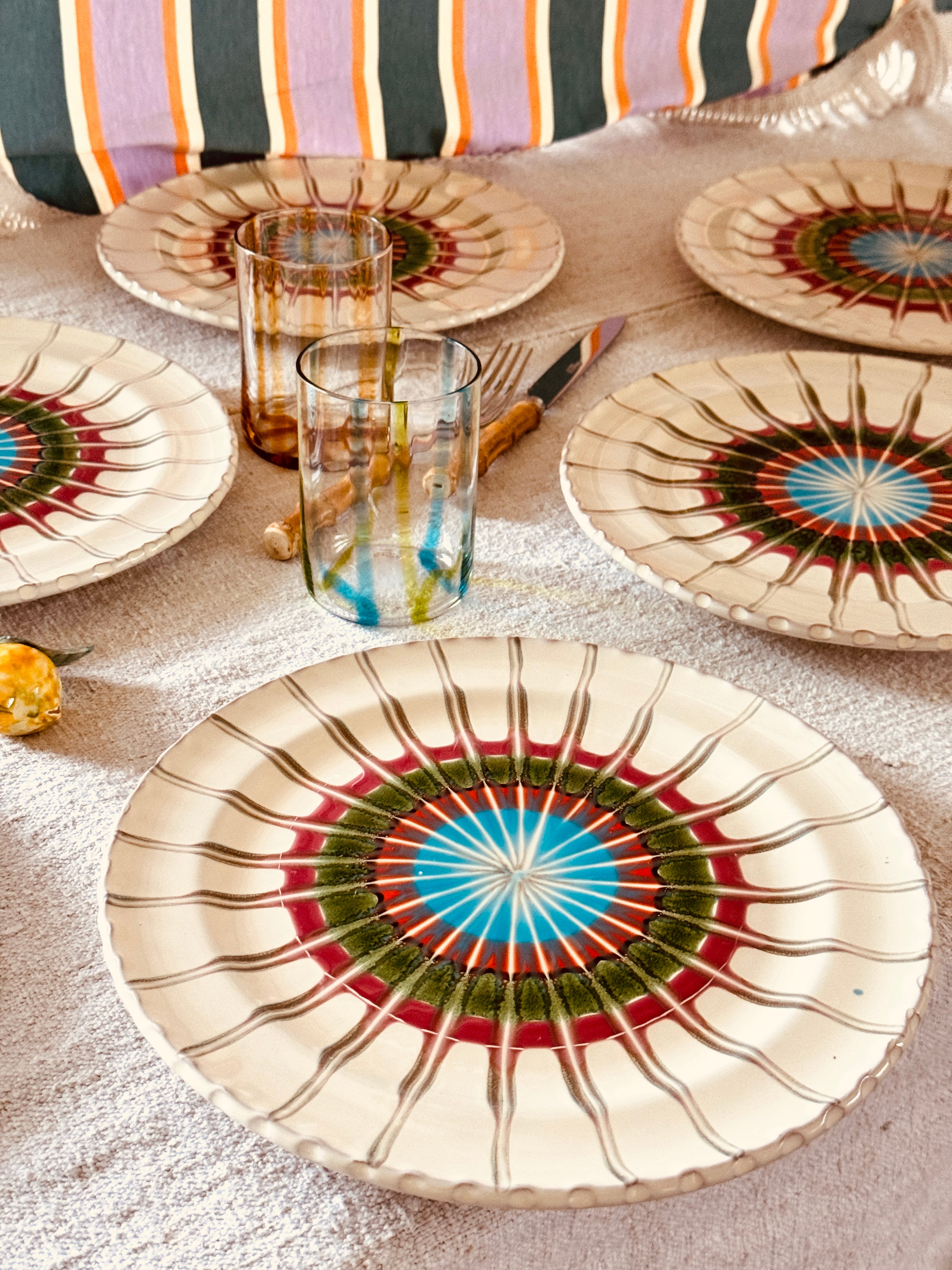 Handmade Italian Dinner Plates 27 cm | Set of 6