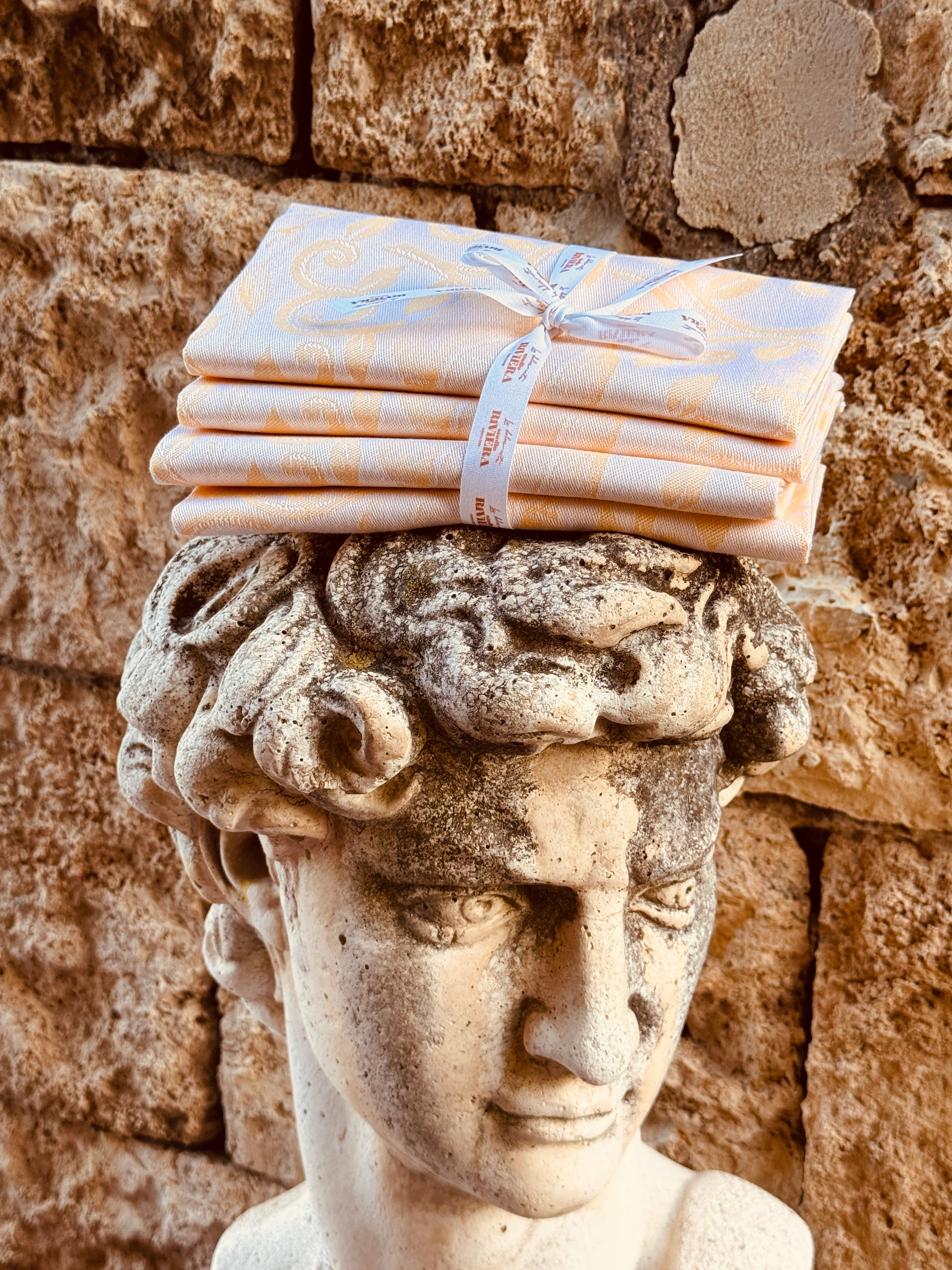Luxury Cotton Napkin Set of 4 | "Limoni della Costiera" 50cm x 50cm