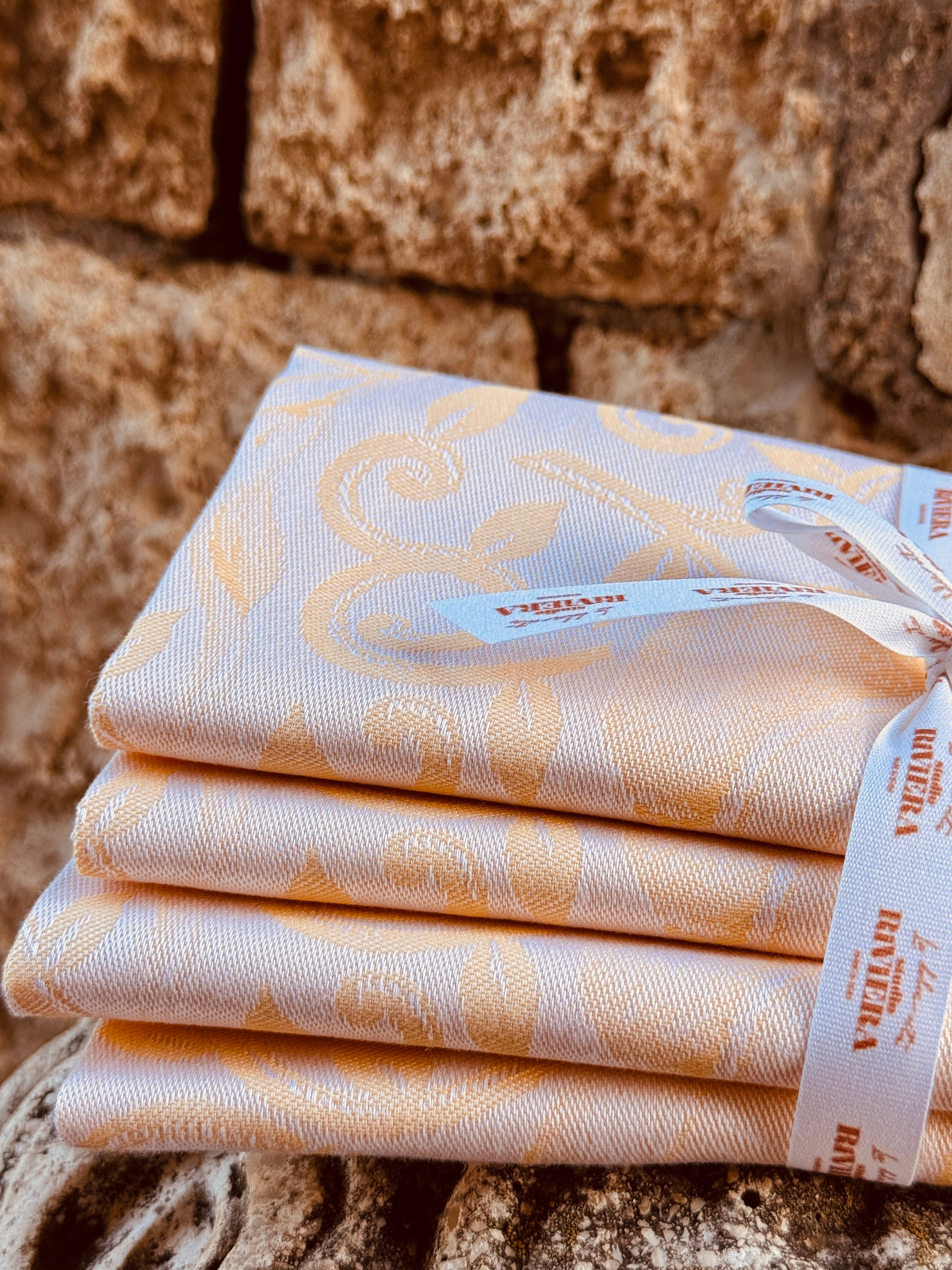 Luxury Cotton Napkin Set of 4 | "Limoni della Costiera" 50cm x 50cm