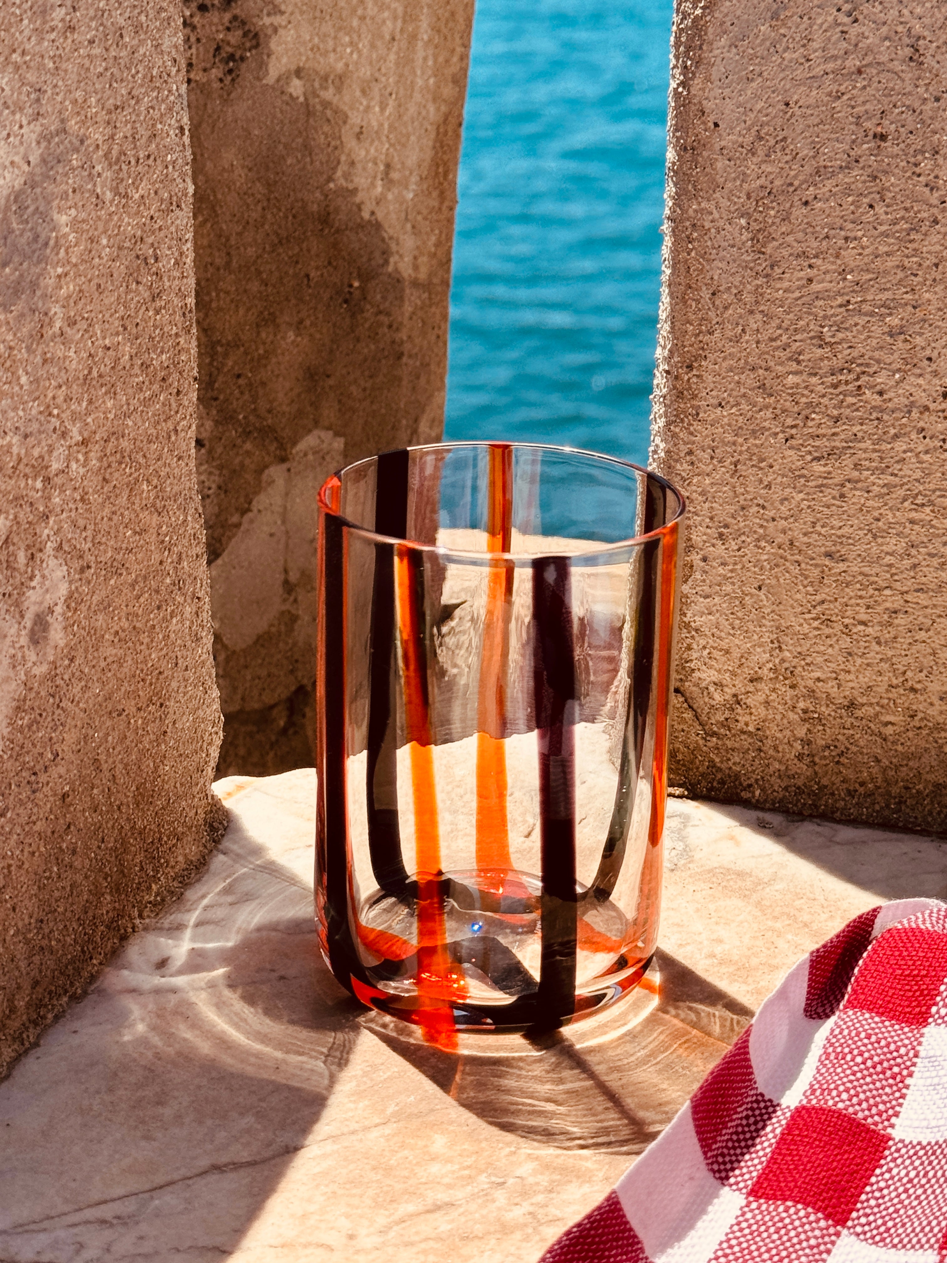 Handmade Murano Glasses Set of 5 | Italian Mouth-Blown Drinking Glasses