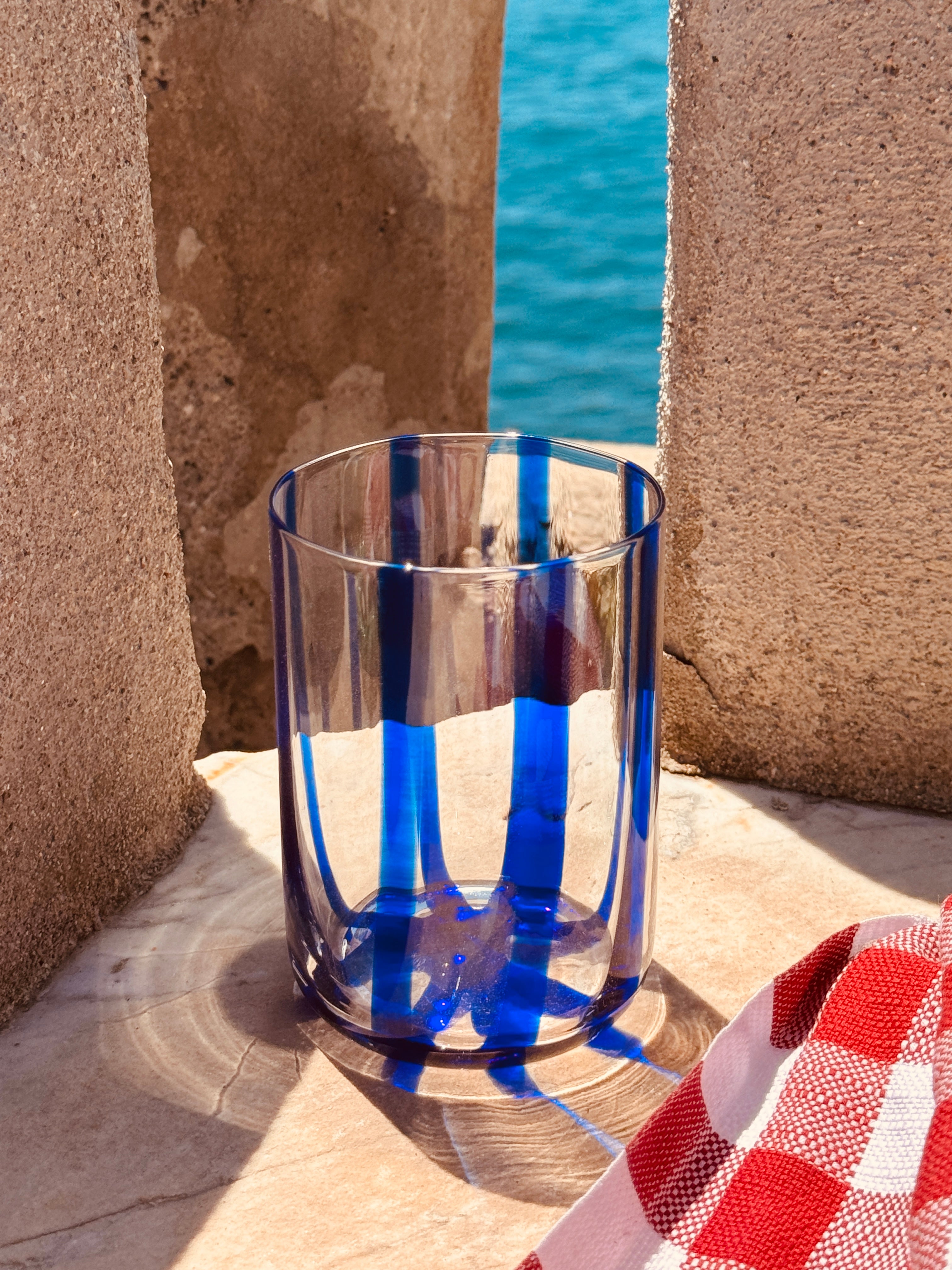 Handmade Murano Glasses Set of 5 | Italian Mouth-Blown Drinking Glasses