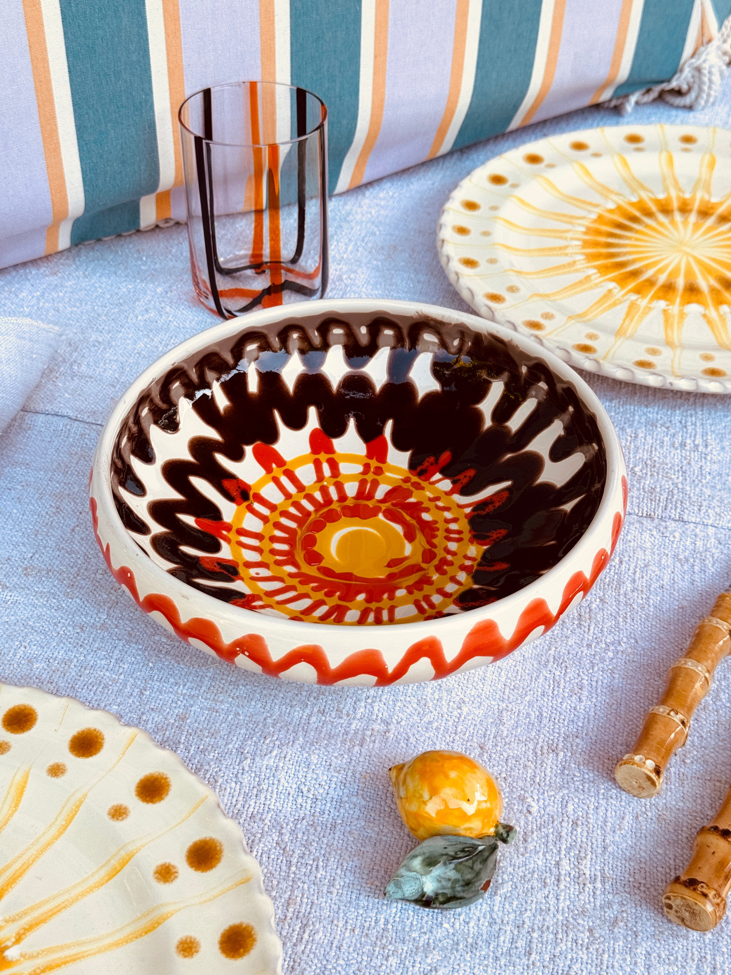 UNIQUE PIECE Psychodelic Bowl – 21 cm “Bordo Tornito”