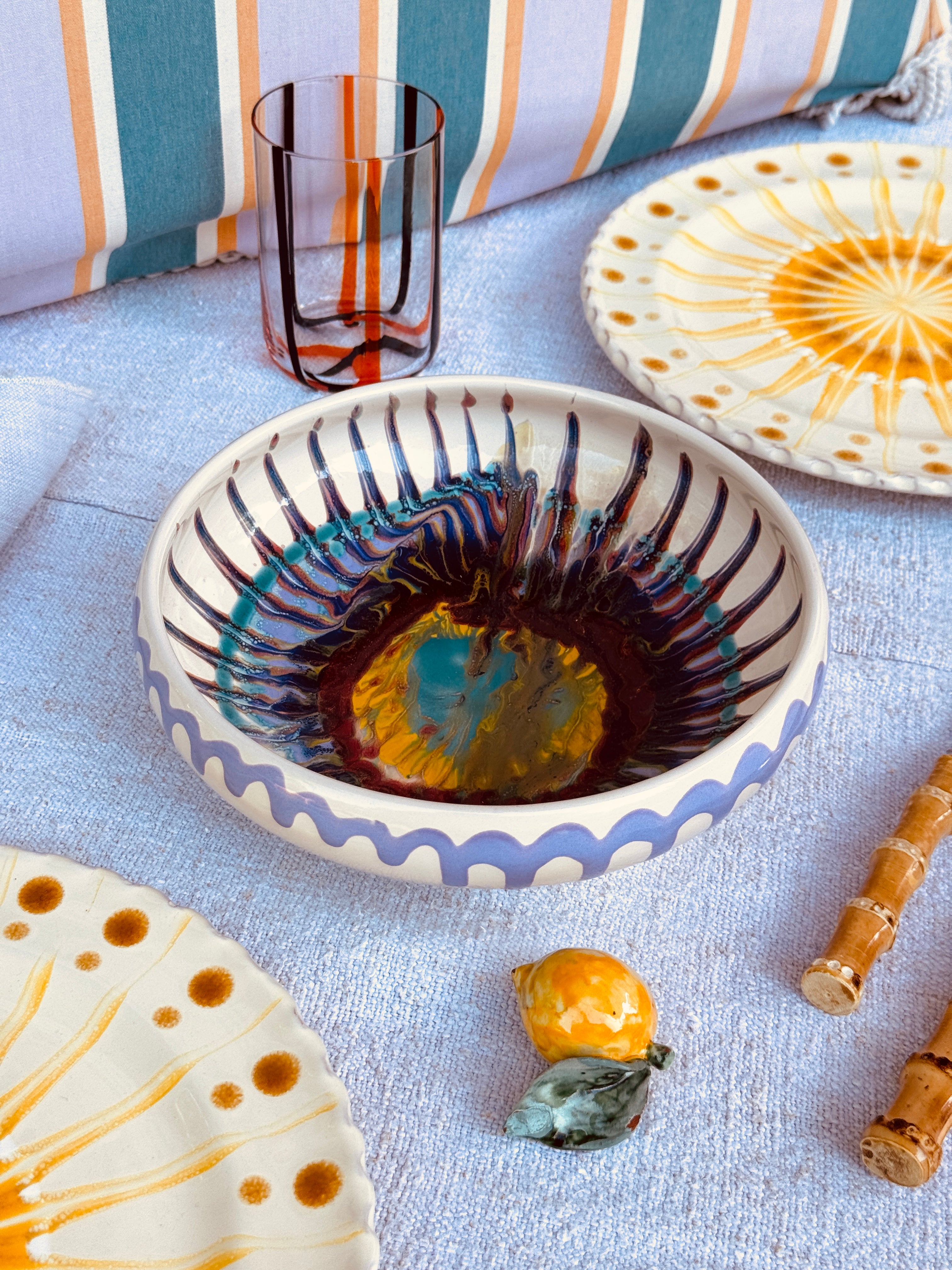 UNIQUE PIECE Psychodelic Bowl – 21 cm “Bordo Tornito”